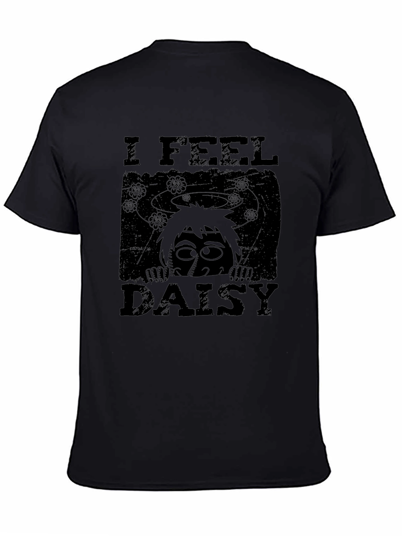 I Feel Daisy Black Graphic T-Shirt