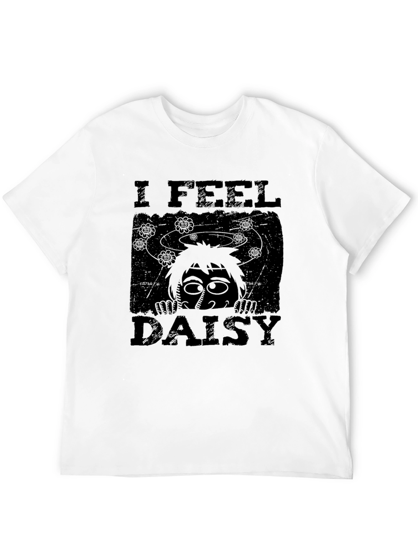 I Feel Daisy Black Graphic T-Shirt