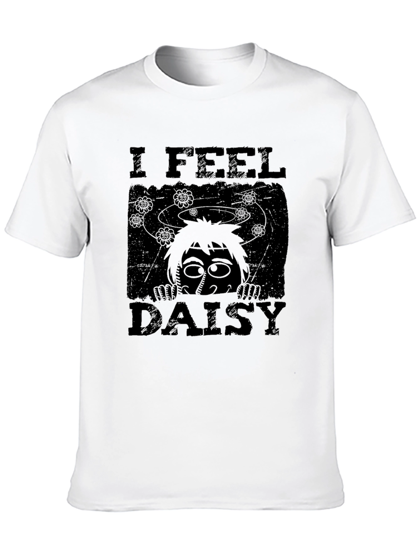 I Feel Daisy Black Graphic T-Shirt
