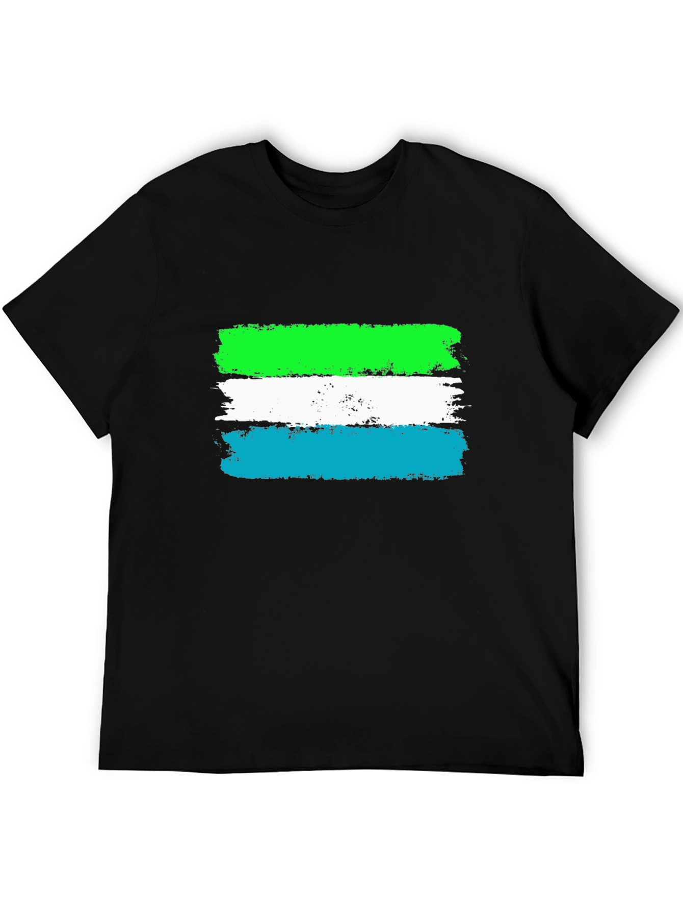 Sierra Leone Flag Brush Stroke T-Shirt