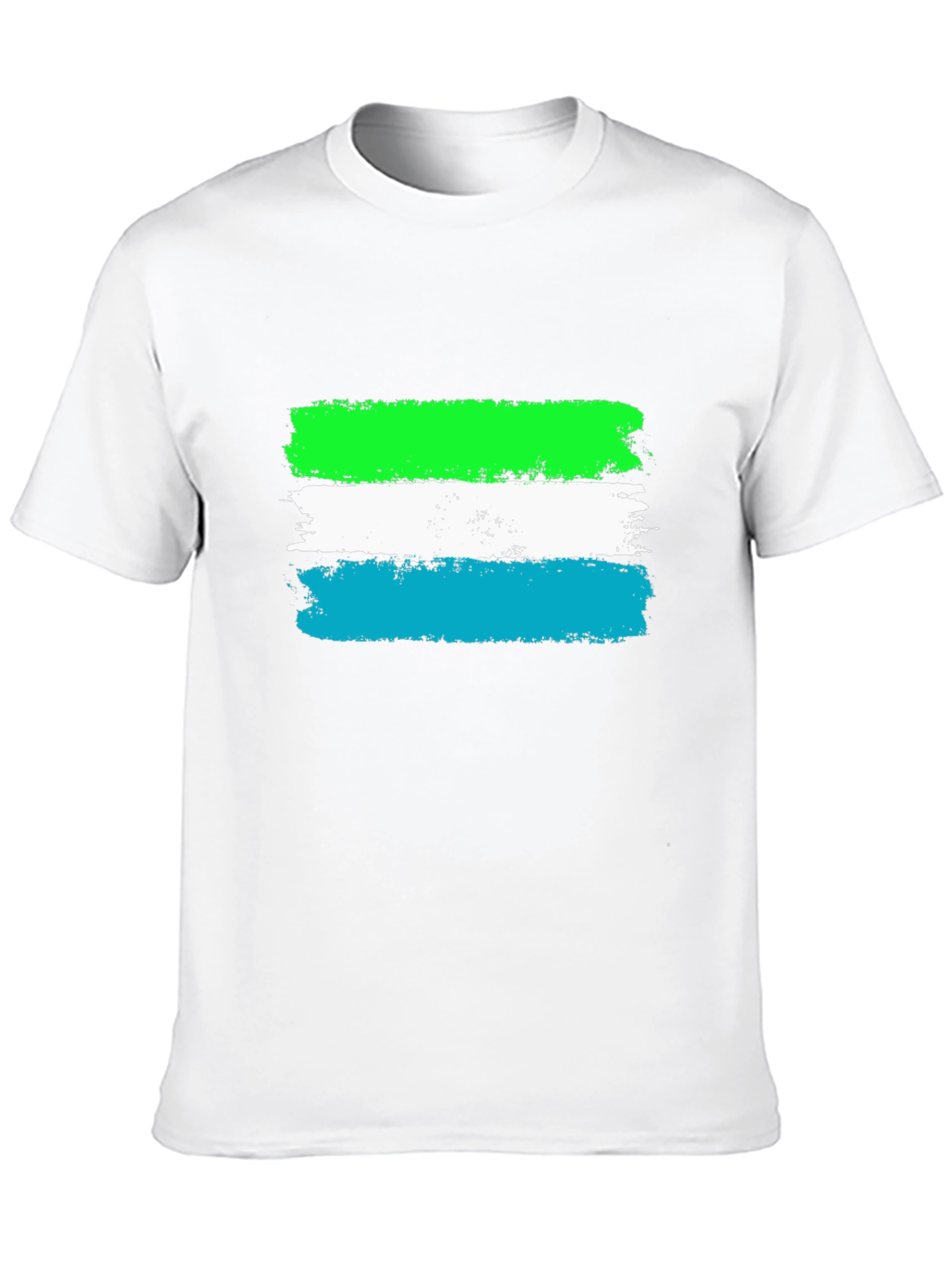 Sierra Leone Flag Brush Stroke T-Shirt