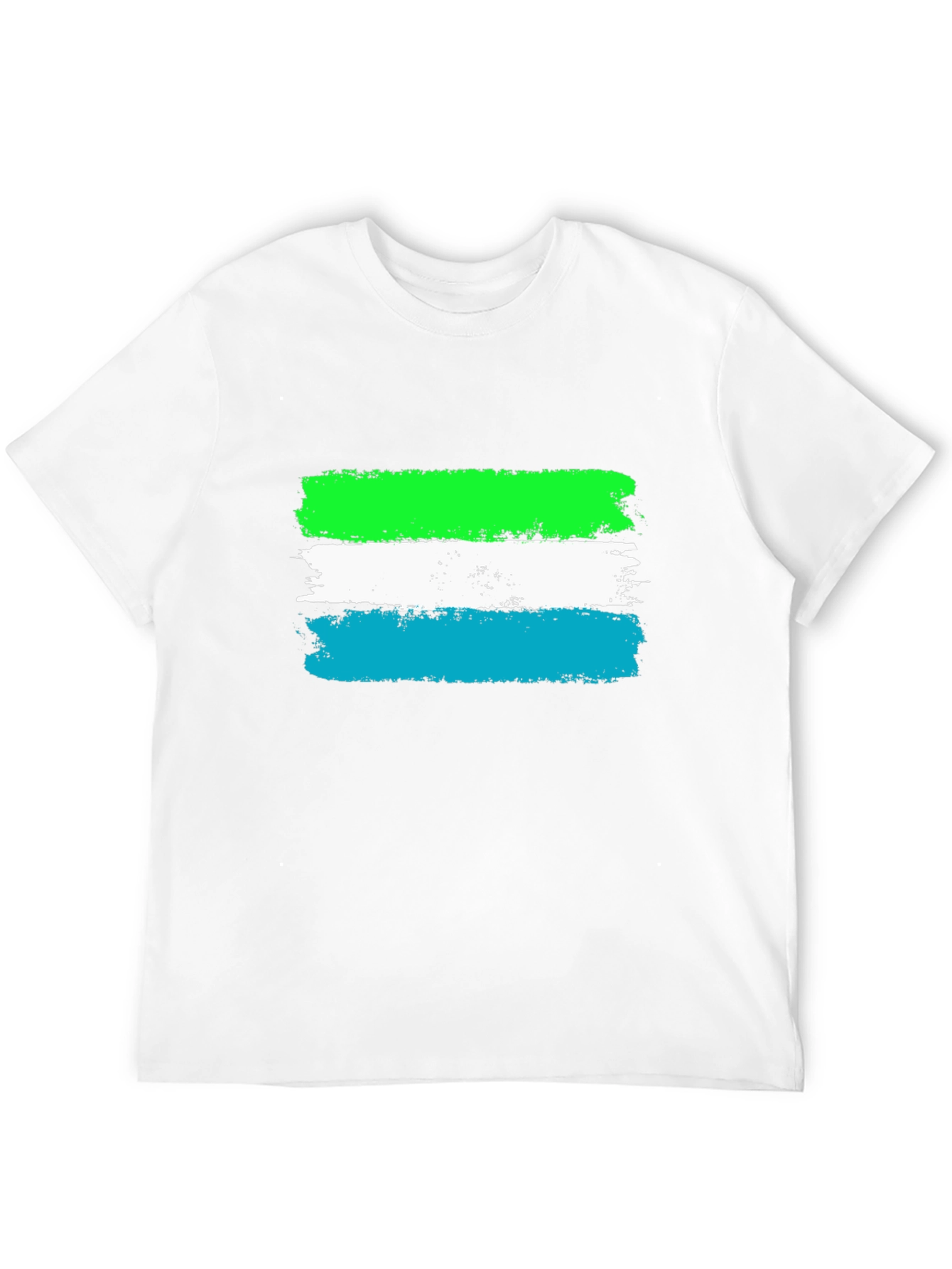 Sierra Leone Flag Brush Stroke T-Shirt