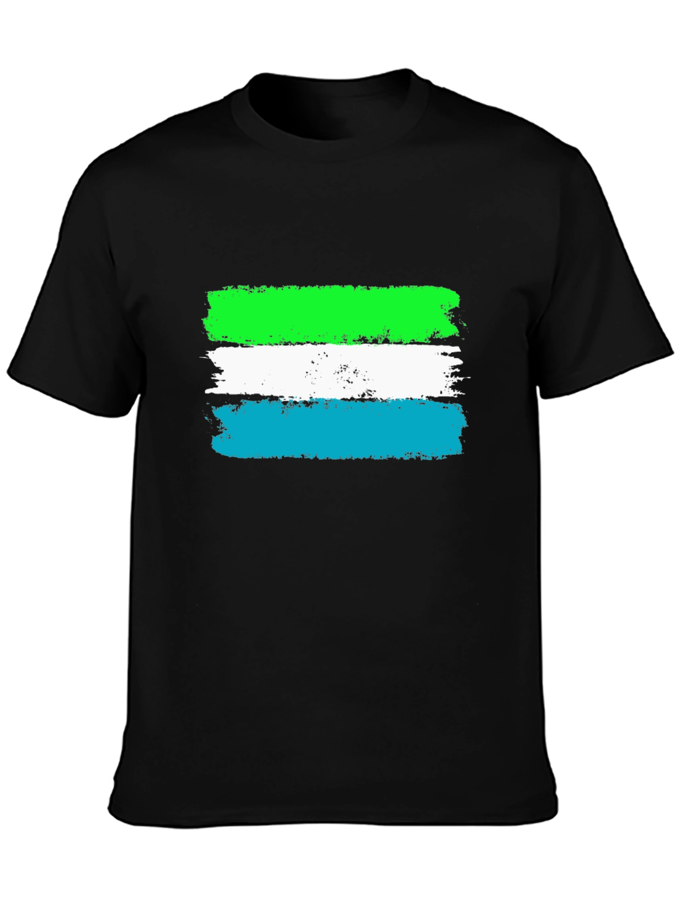 Sierra Leone Flag Brush Stroke T-Shirt