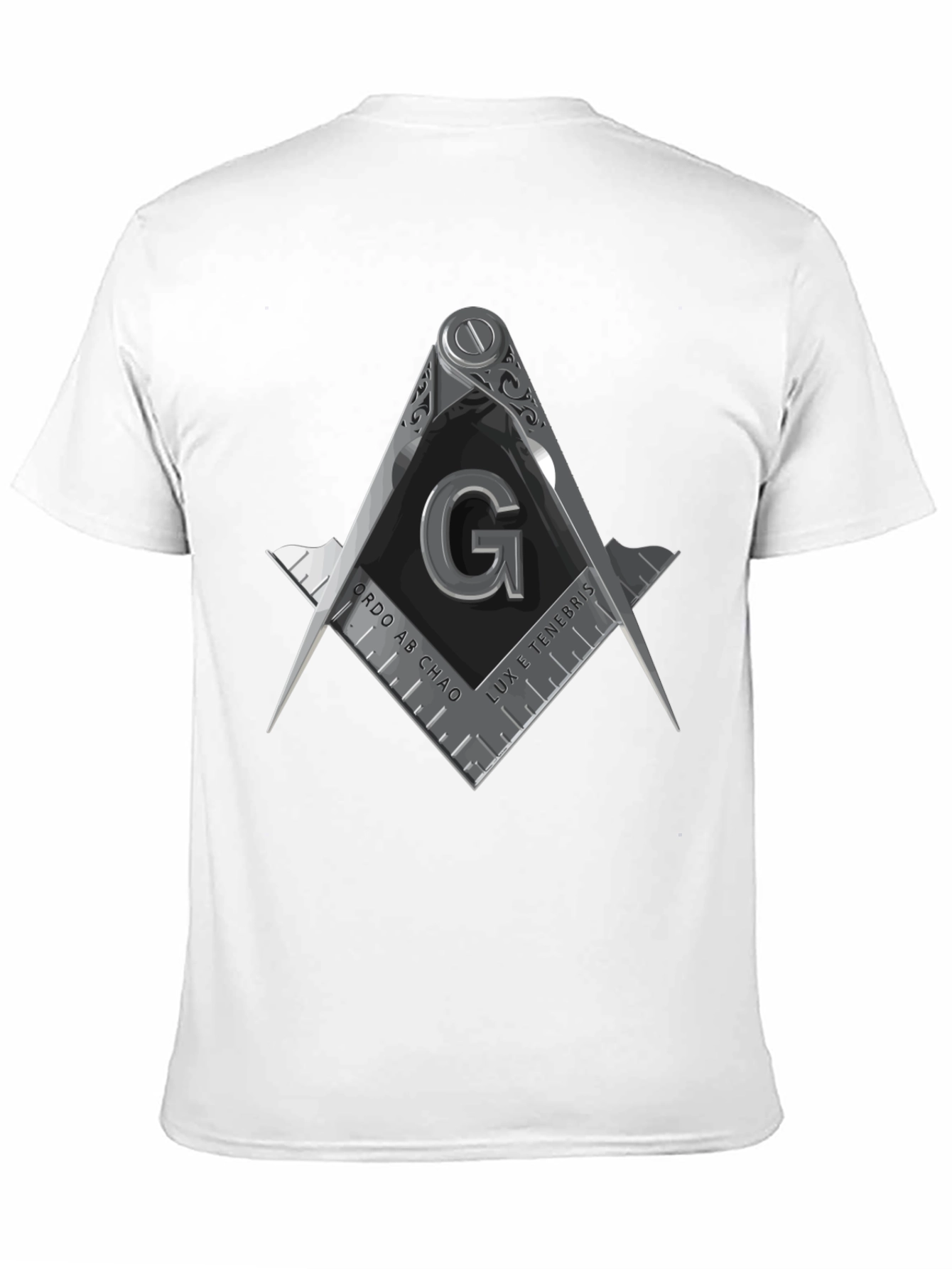 Masonic Compass & Square Graphic Tee - Black