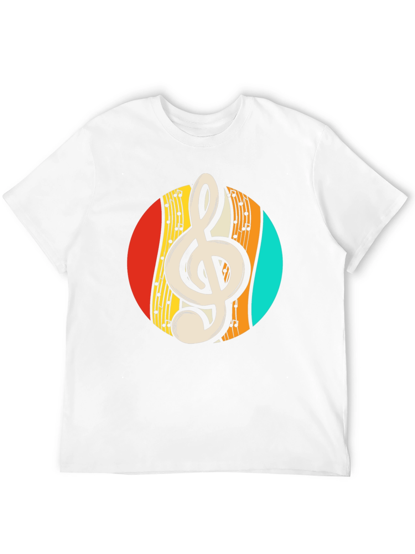 Retro Music Treble Clef Graphic Tee