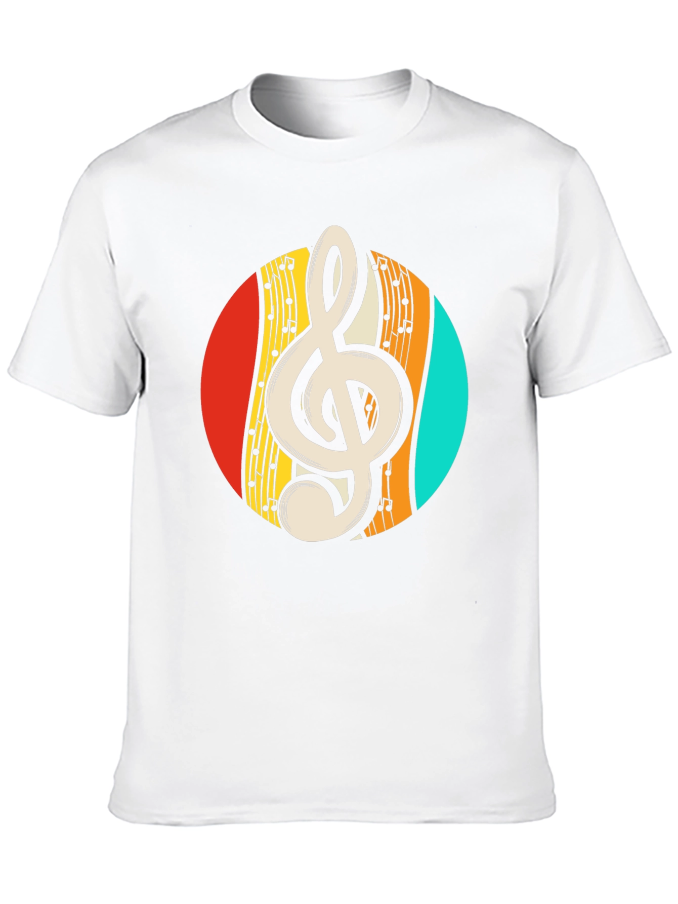 Retro Music Treble Clef Graphic Tee