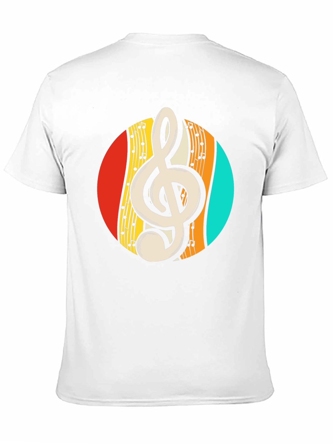 Retro Music Treble Clef Graphic Tee