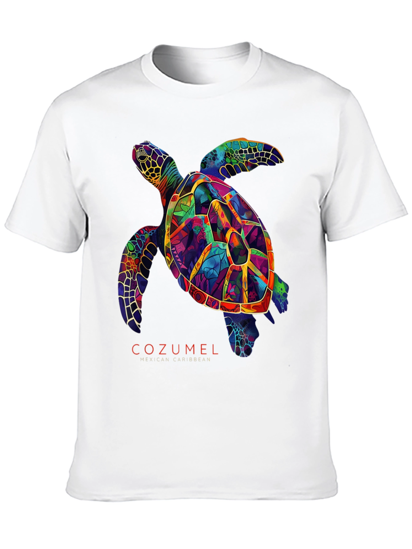 Cozumel Sea Turtle Graphic Tee - Mens Black T-Shirt