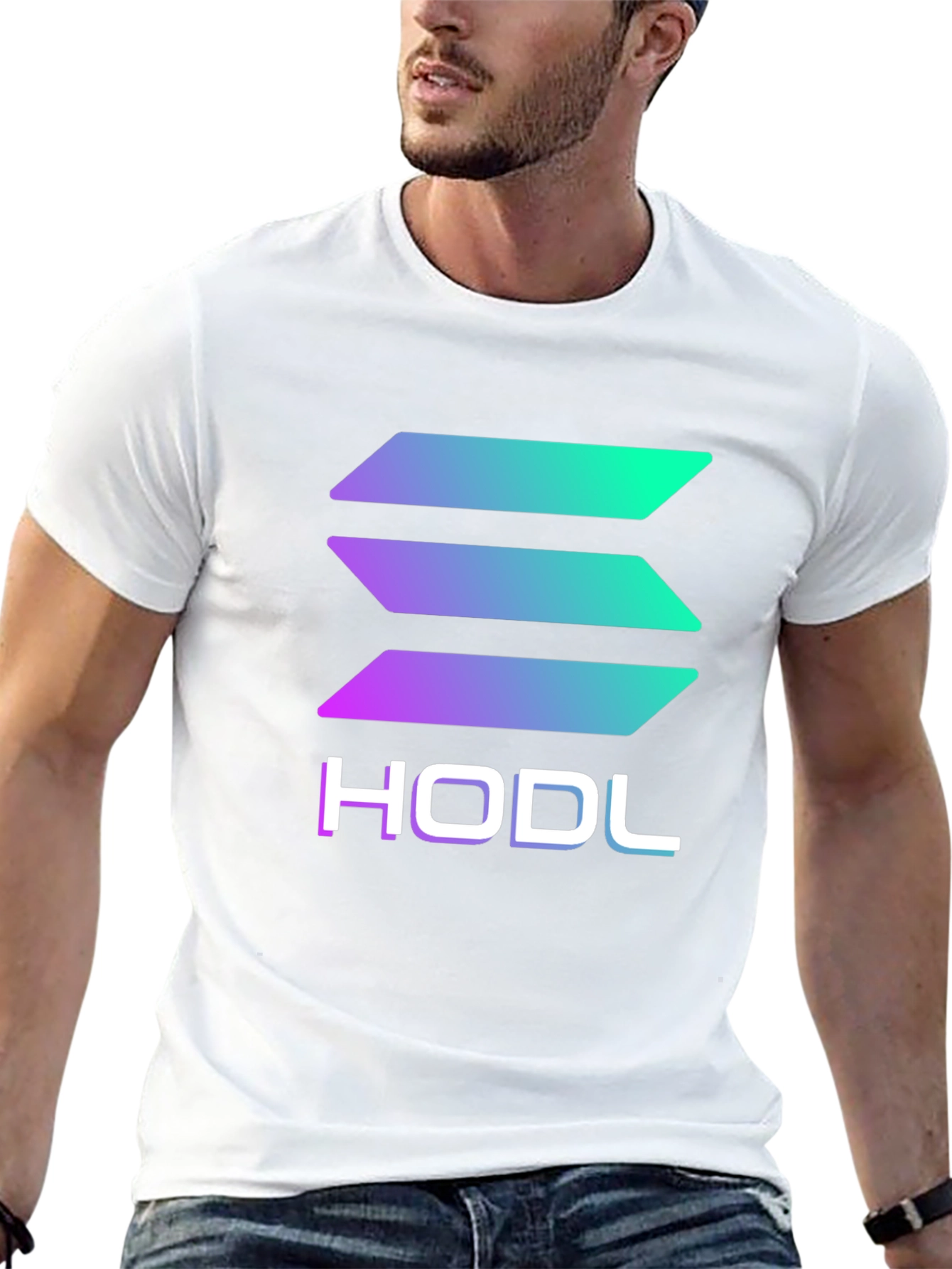 Solana HODL Crypto T-Shirt - Black