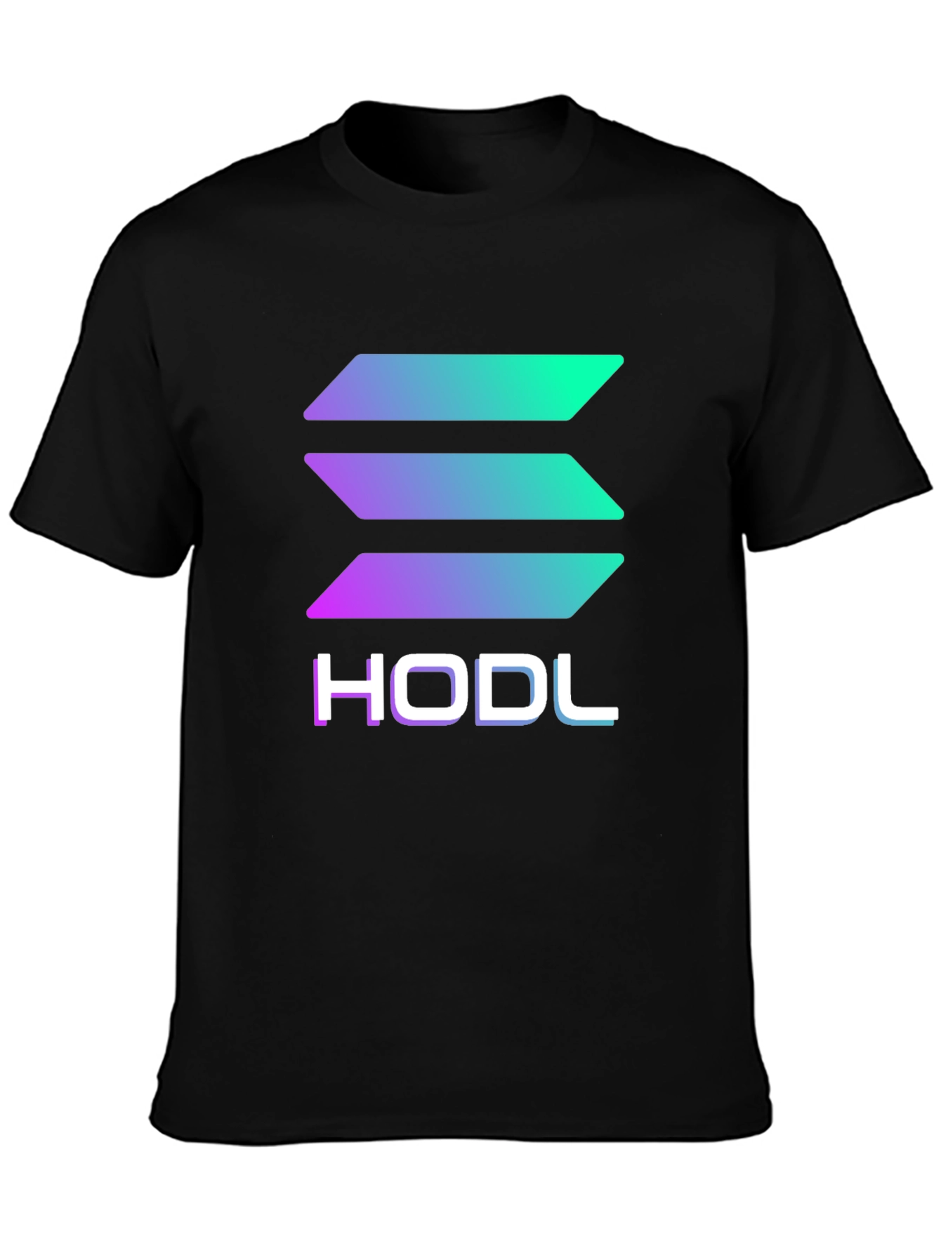 Solana HODL Crypto T-Shirt - Black