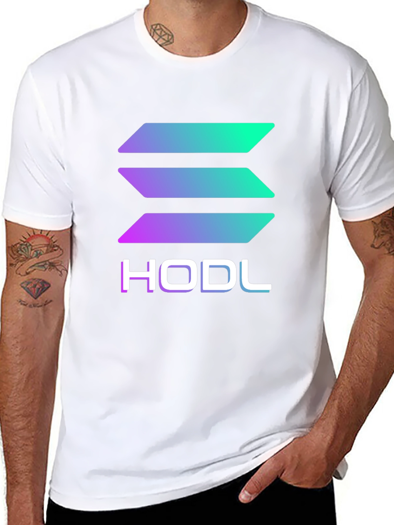 Solana HODL Crypto T-Shirt - Black