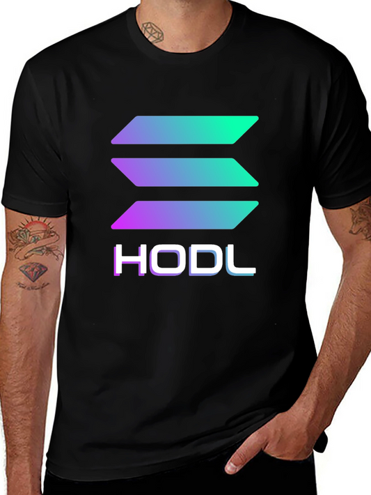 Solana HODL Crypto T-Shirt - Black