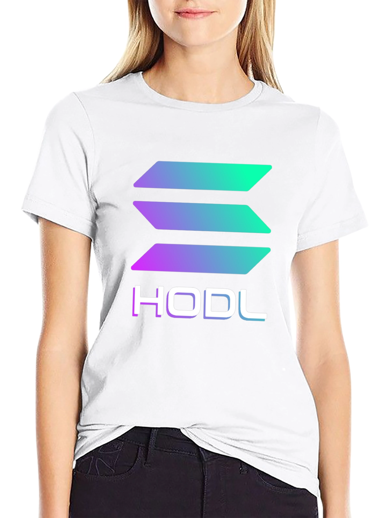 Solana HODL Crypto T-Shirt - Black