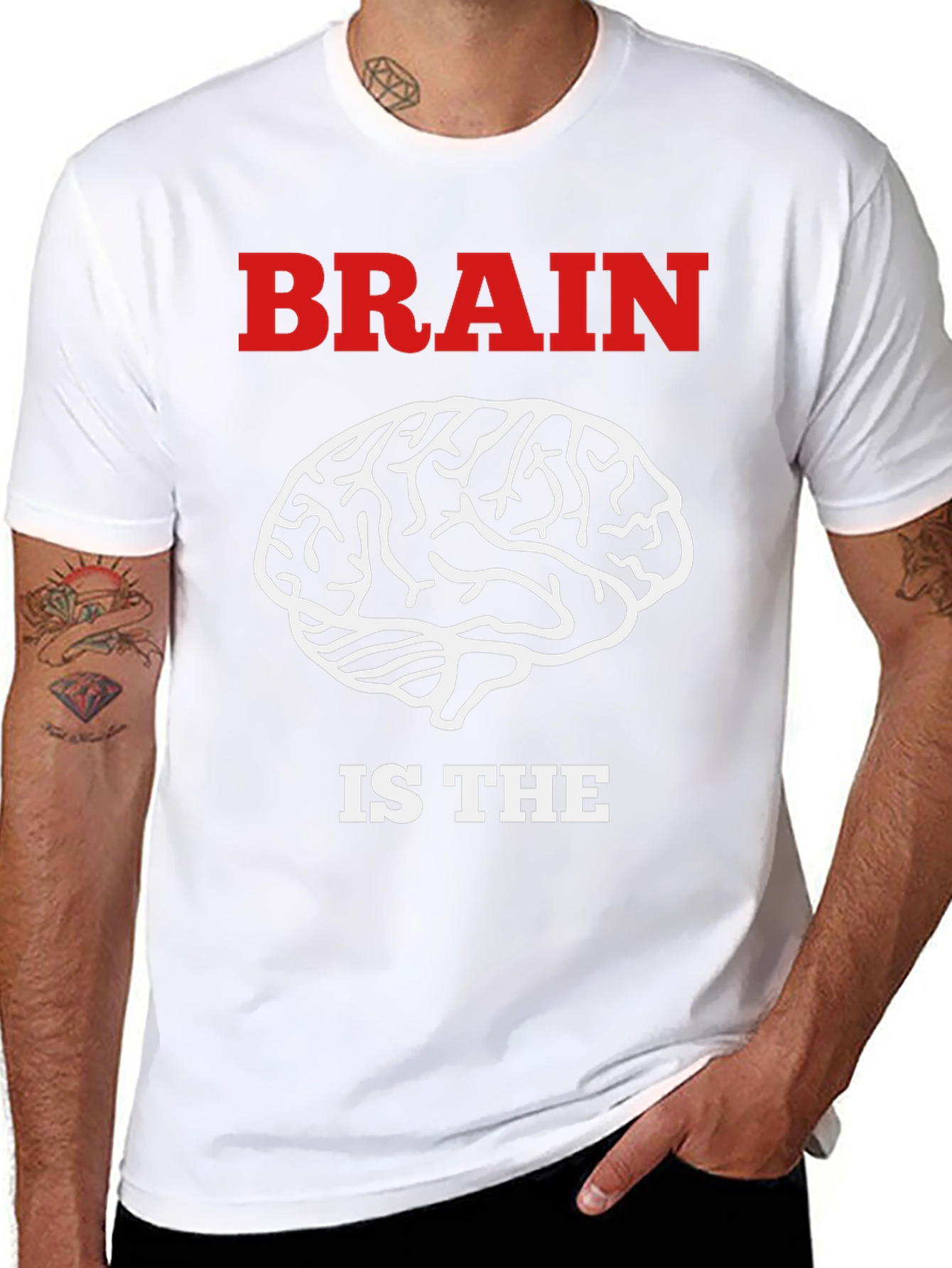 Brain Is The Muscle T-Shirt - Funny Smart Design
