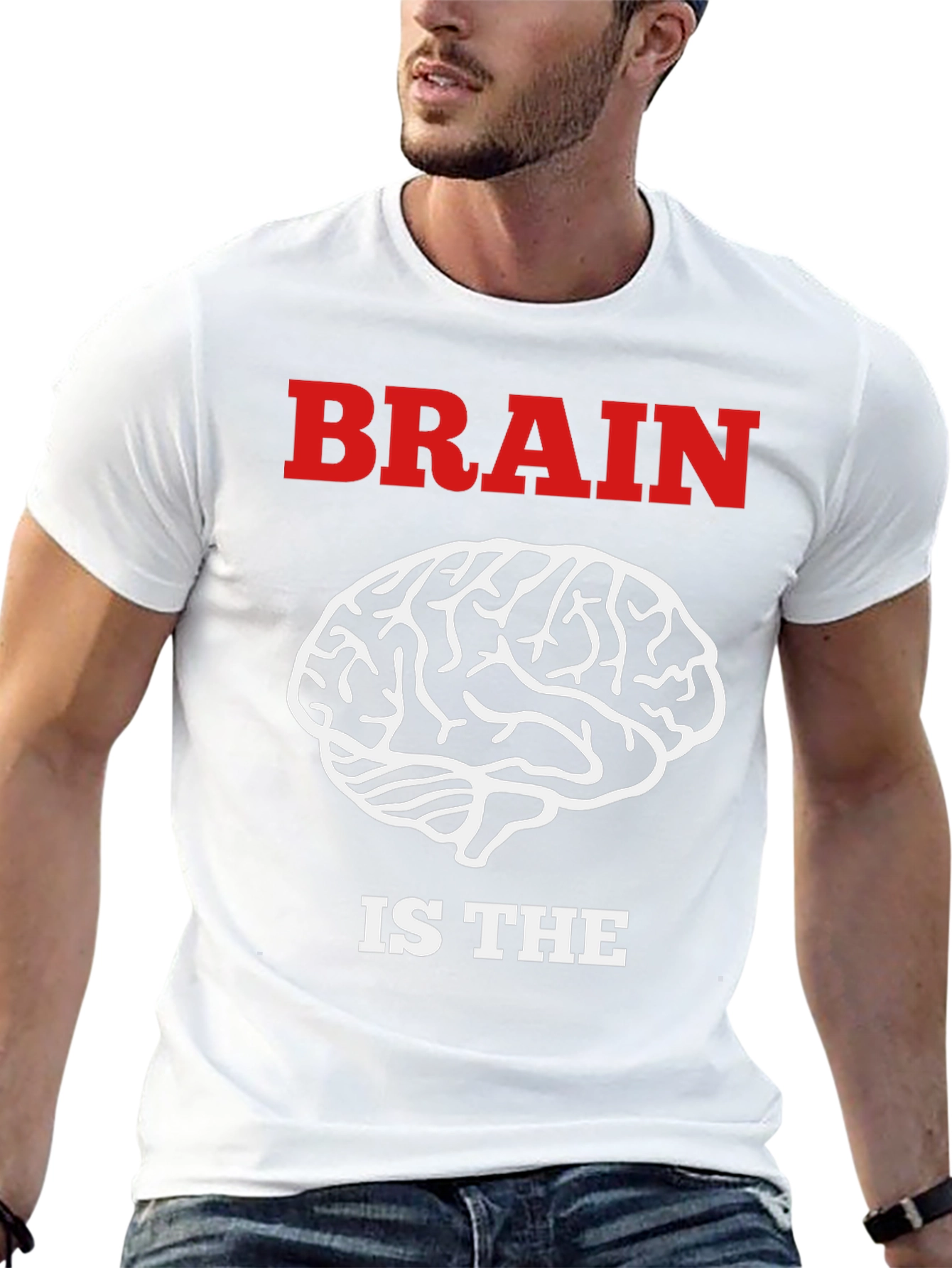 Brain Is The Muscle T-Shirt - Funny Smart Design
