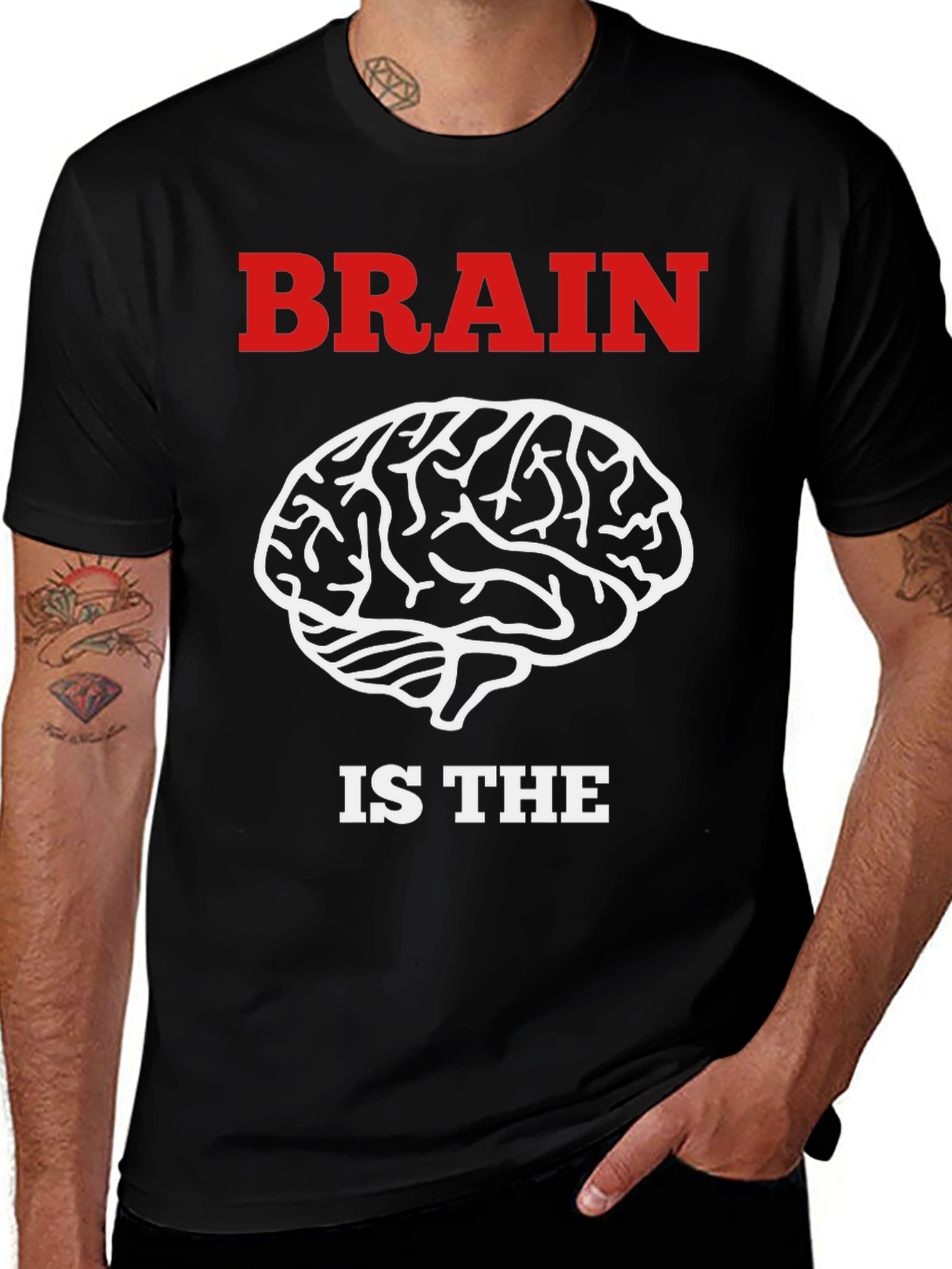 Brain Is The Muscle T-Shirt - Funny Smart Design