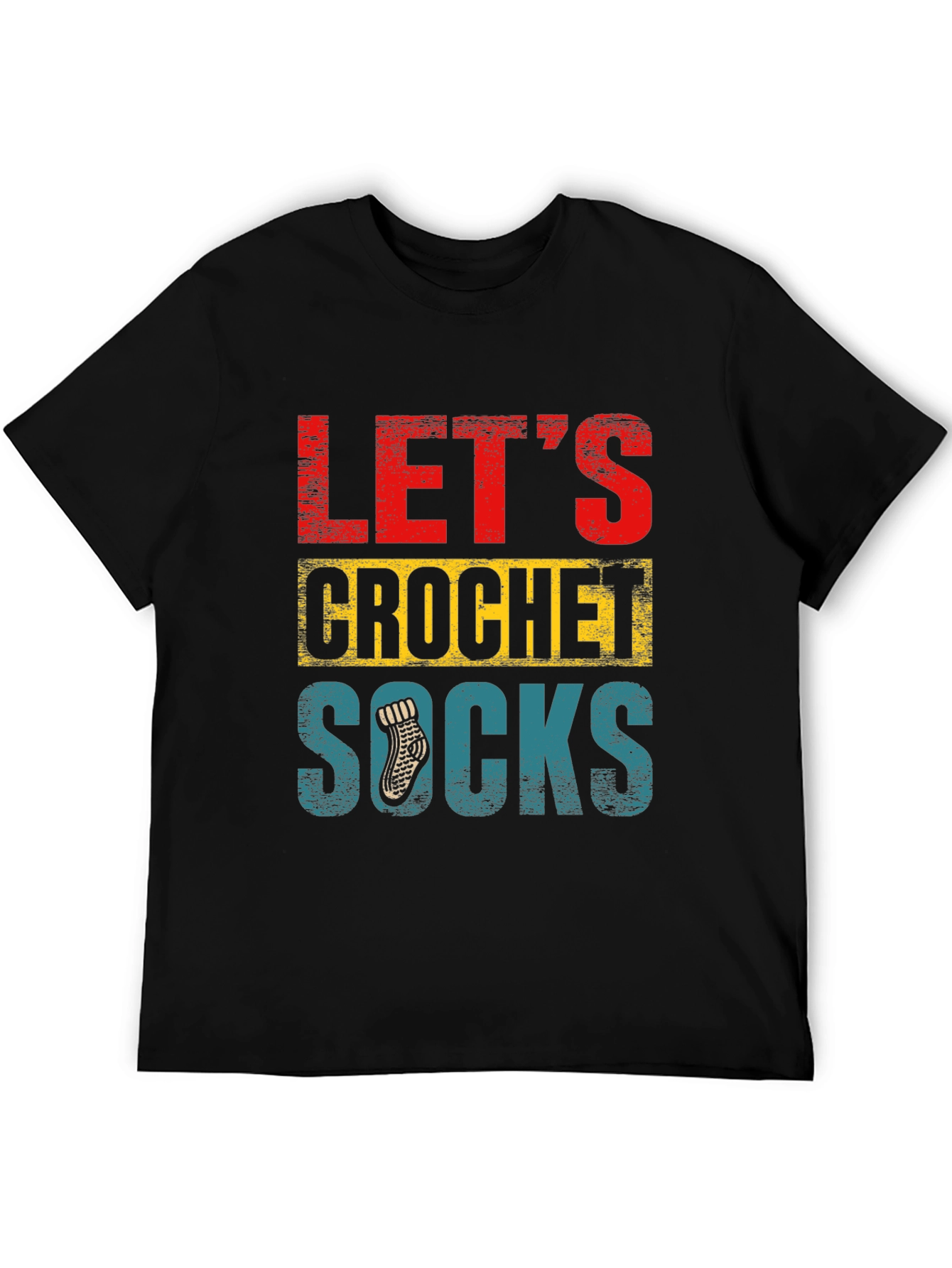 Lets Crochet Socks T-Shirt - Novelty Apparel