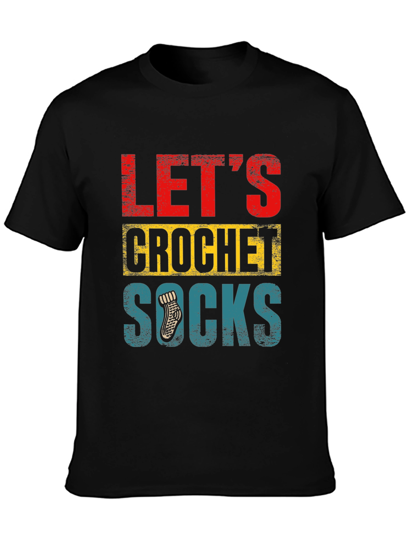 Lets Crochet Socks T-Shirt - Novelty Apparel
