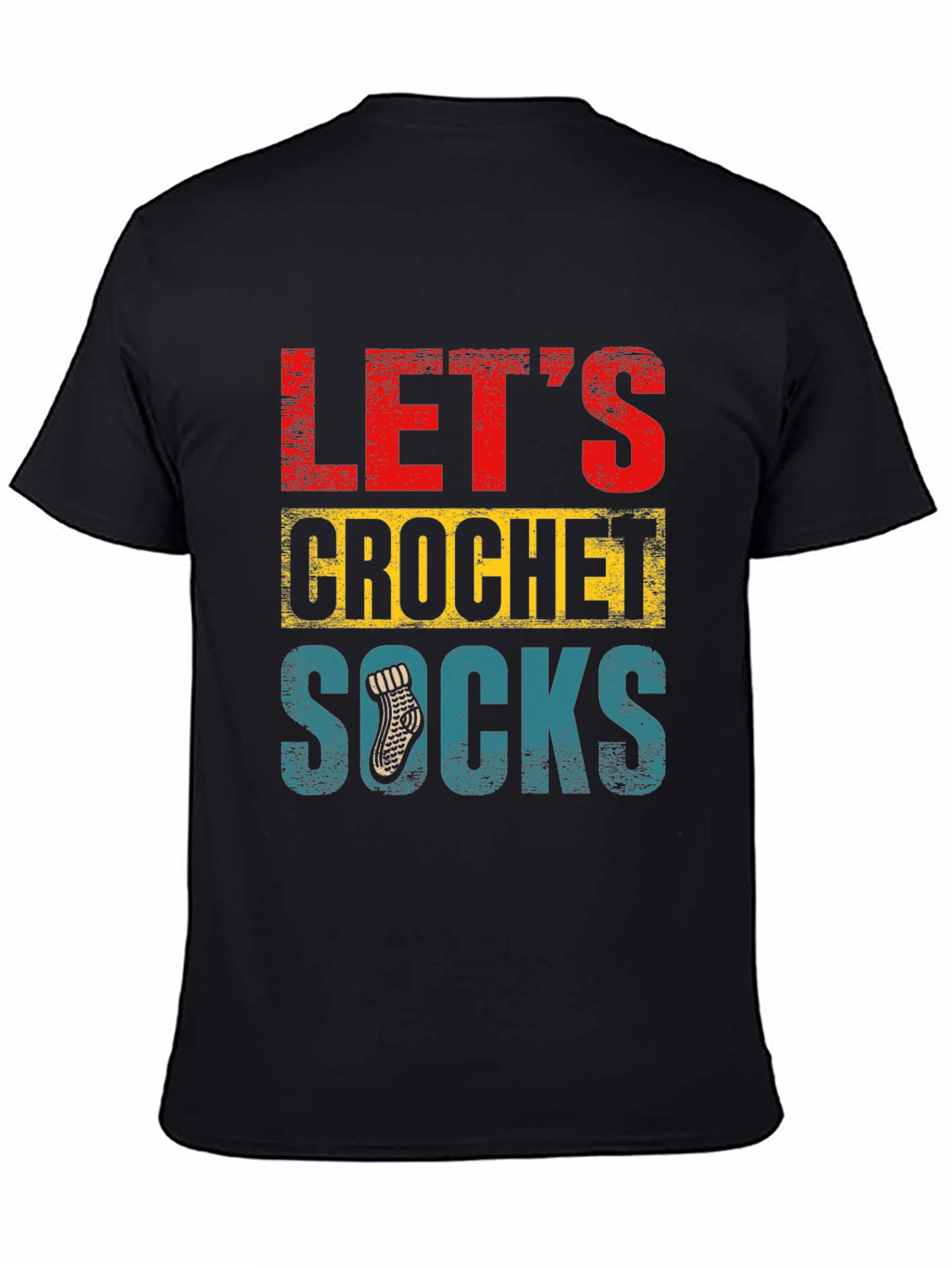 Lets Crochet Socks T-Shirt - Novelty Apparel
