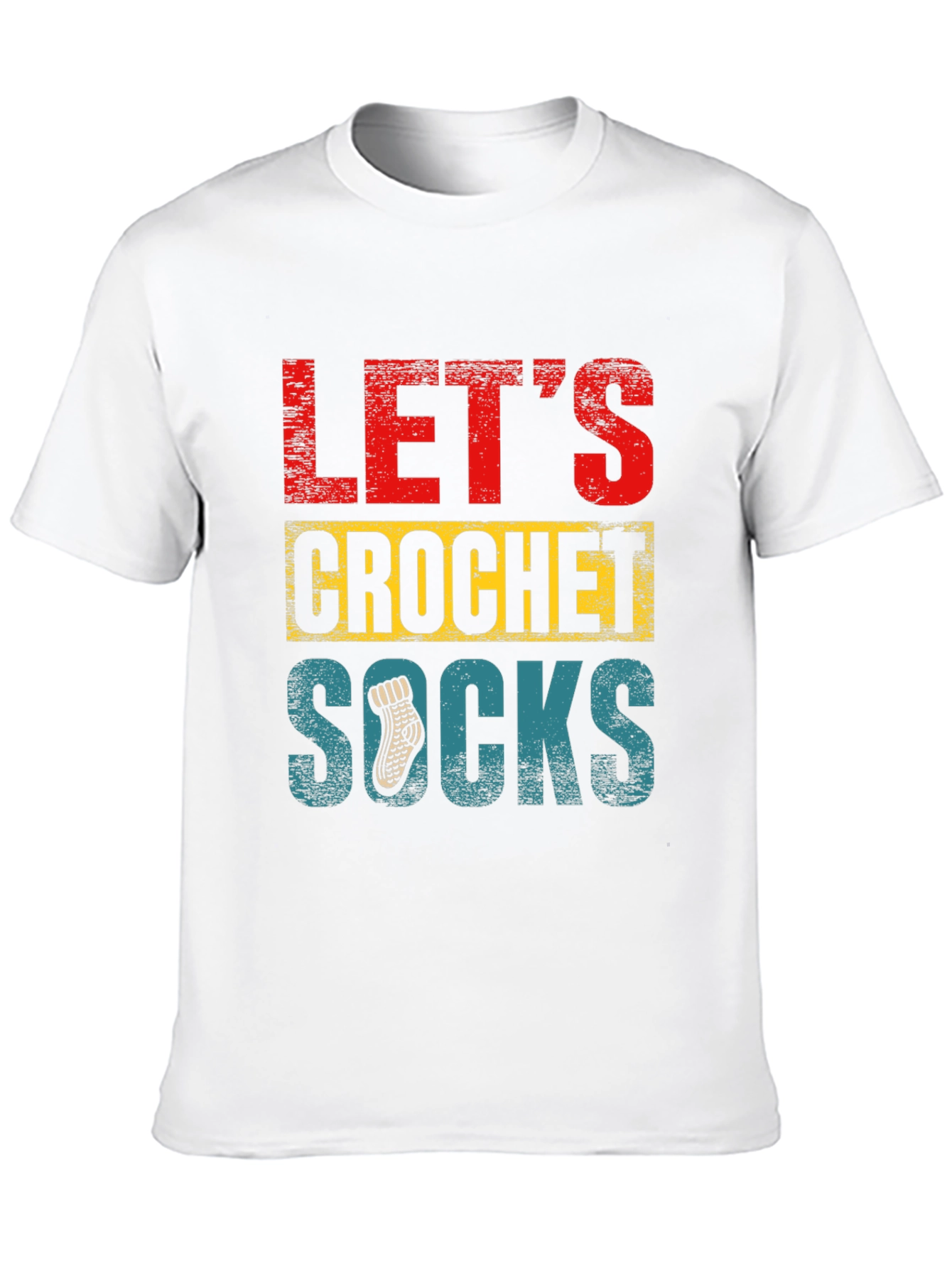 Lets Crochet Socks T-Shirt - Novelty Apparel