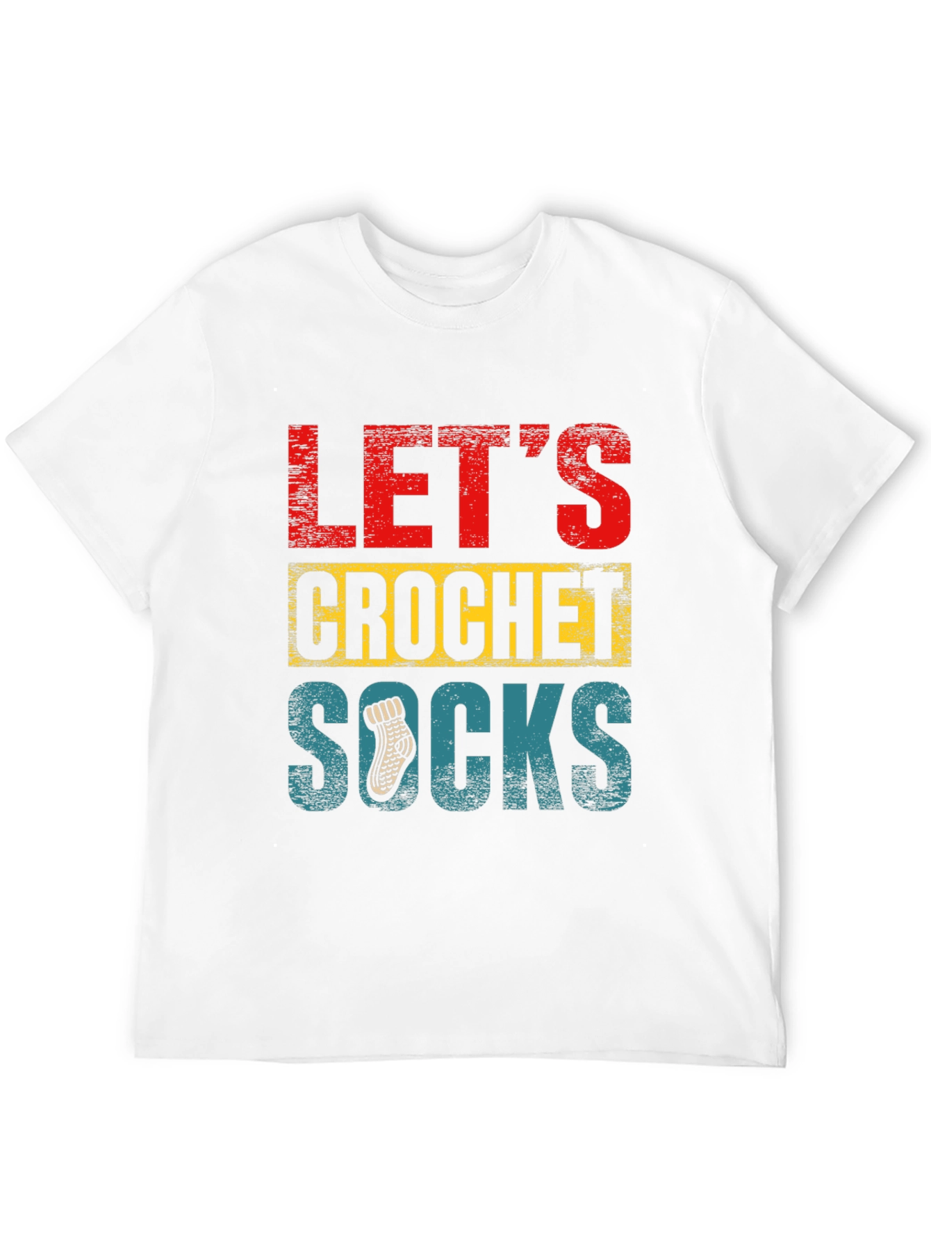 Lets Crochet Socks T-Shirt - Novelty Apparel