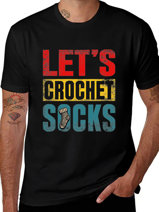 Lets Crochet Socks T-Shirt - Novelty Apparel