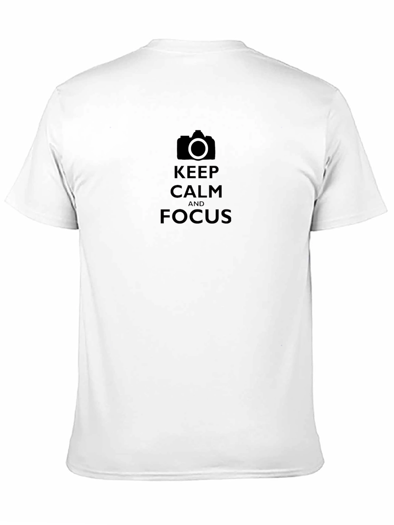 Keep Calm and Focus Black Cotton T-Shirt