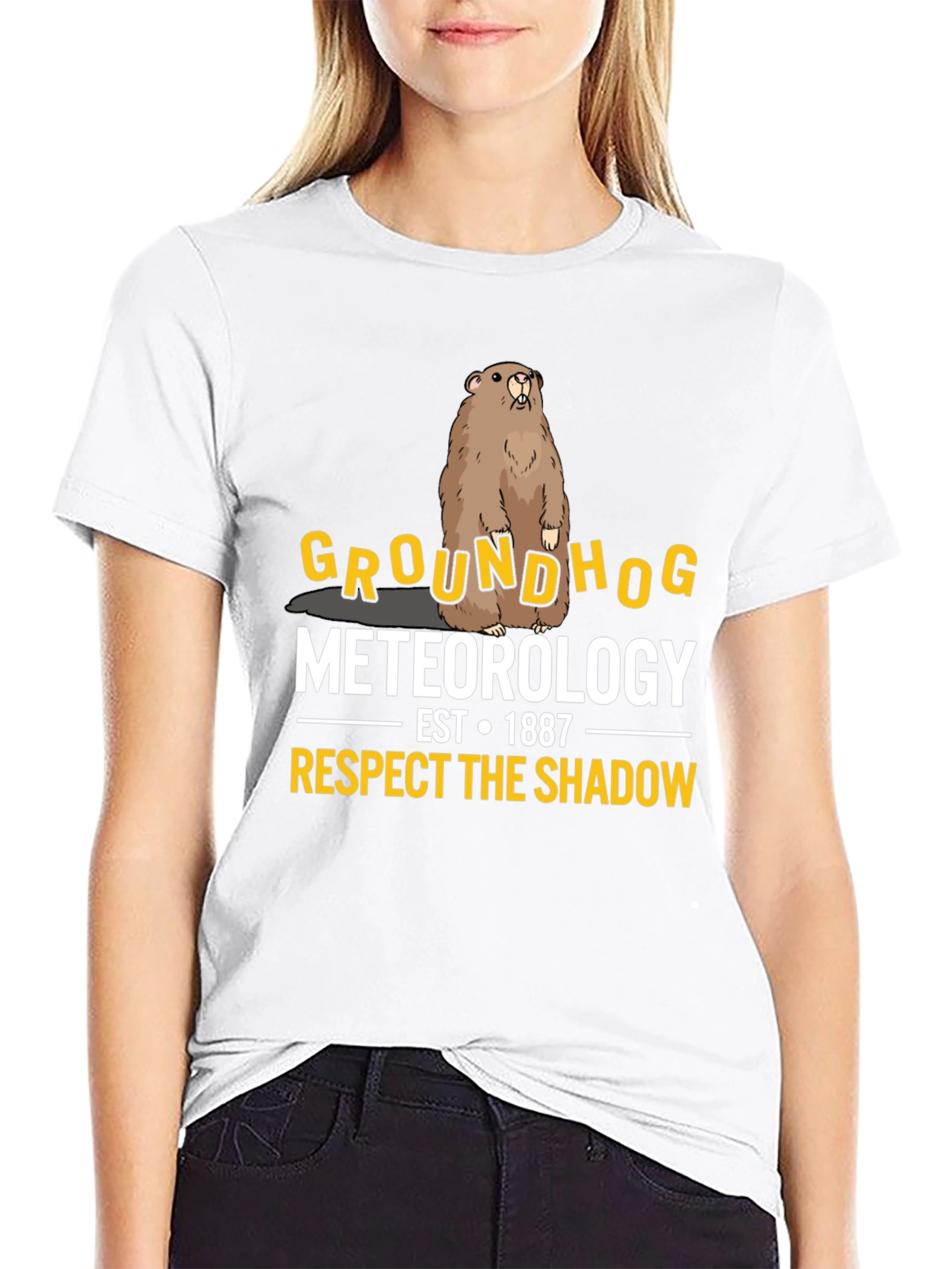 Groundhog Meteorology T-Shirt - Respect the Shadow