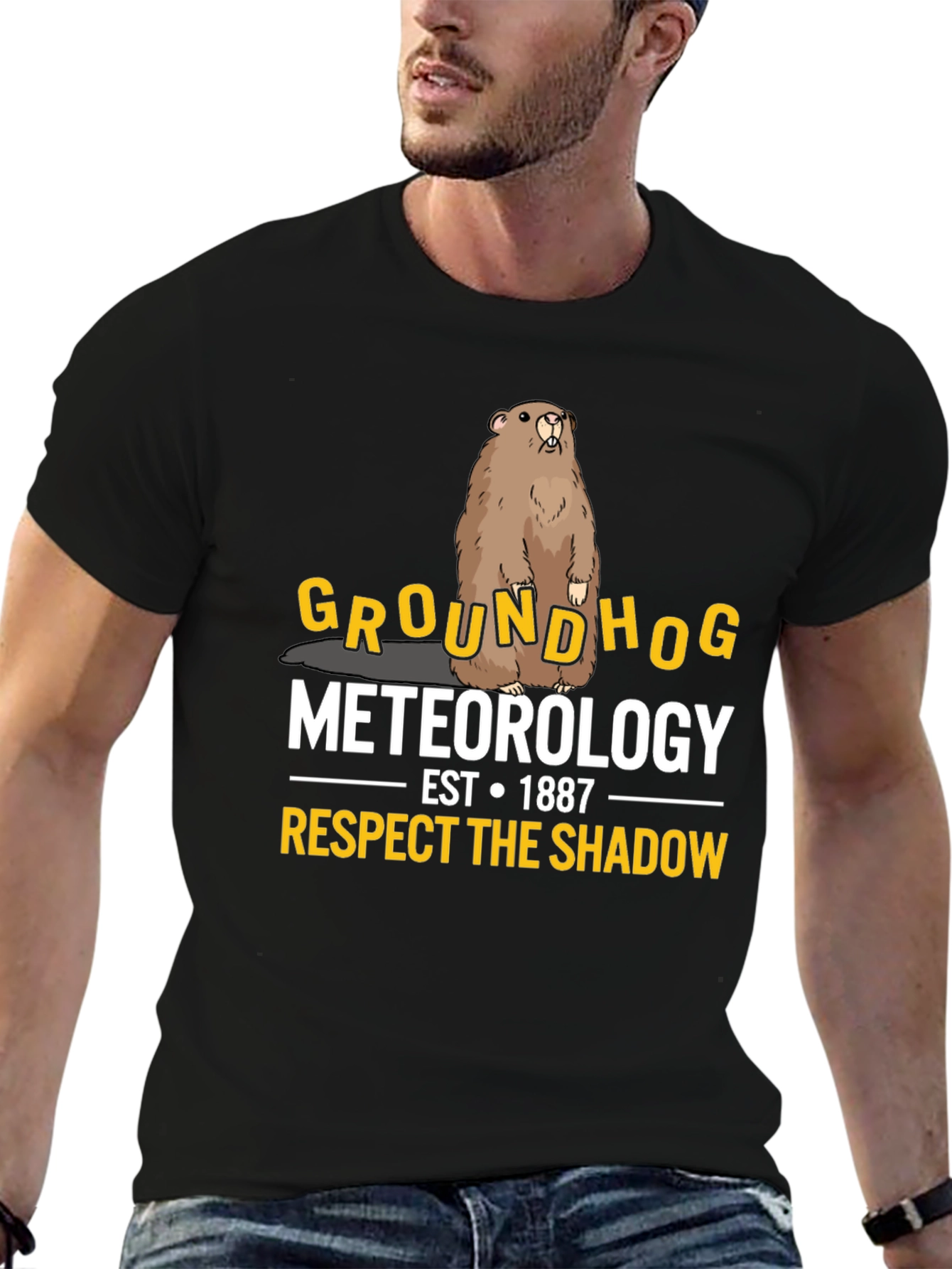 Groundhog Meteorology T-Shirt - Respect the Shadow