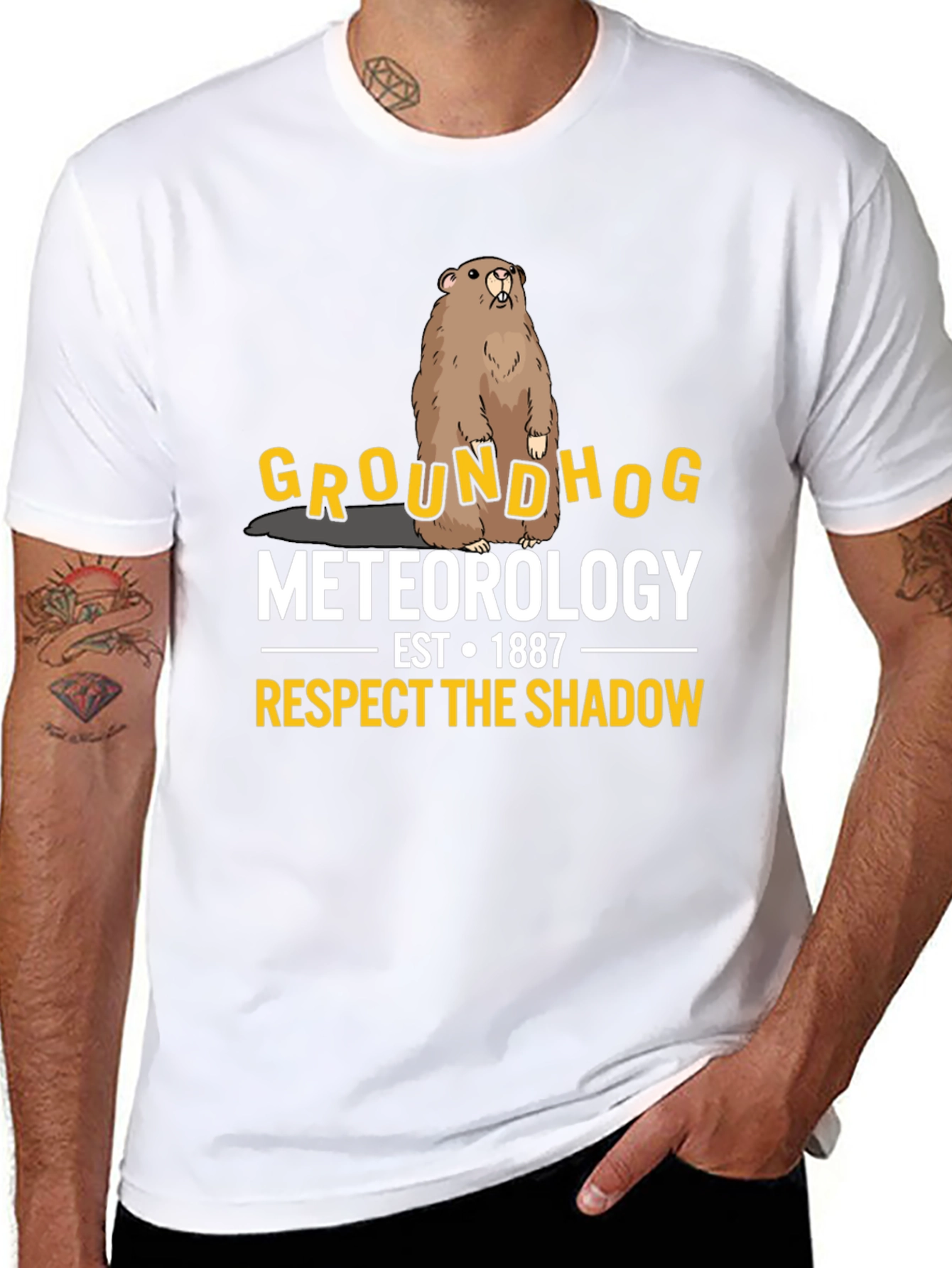Groundhog Meteorology T-Shirt - Respect the Shadow