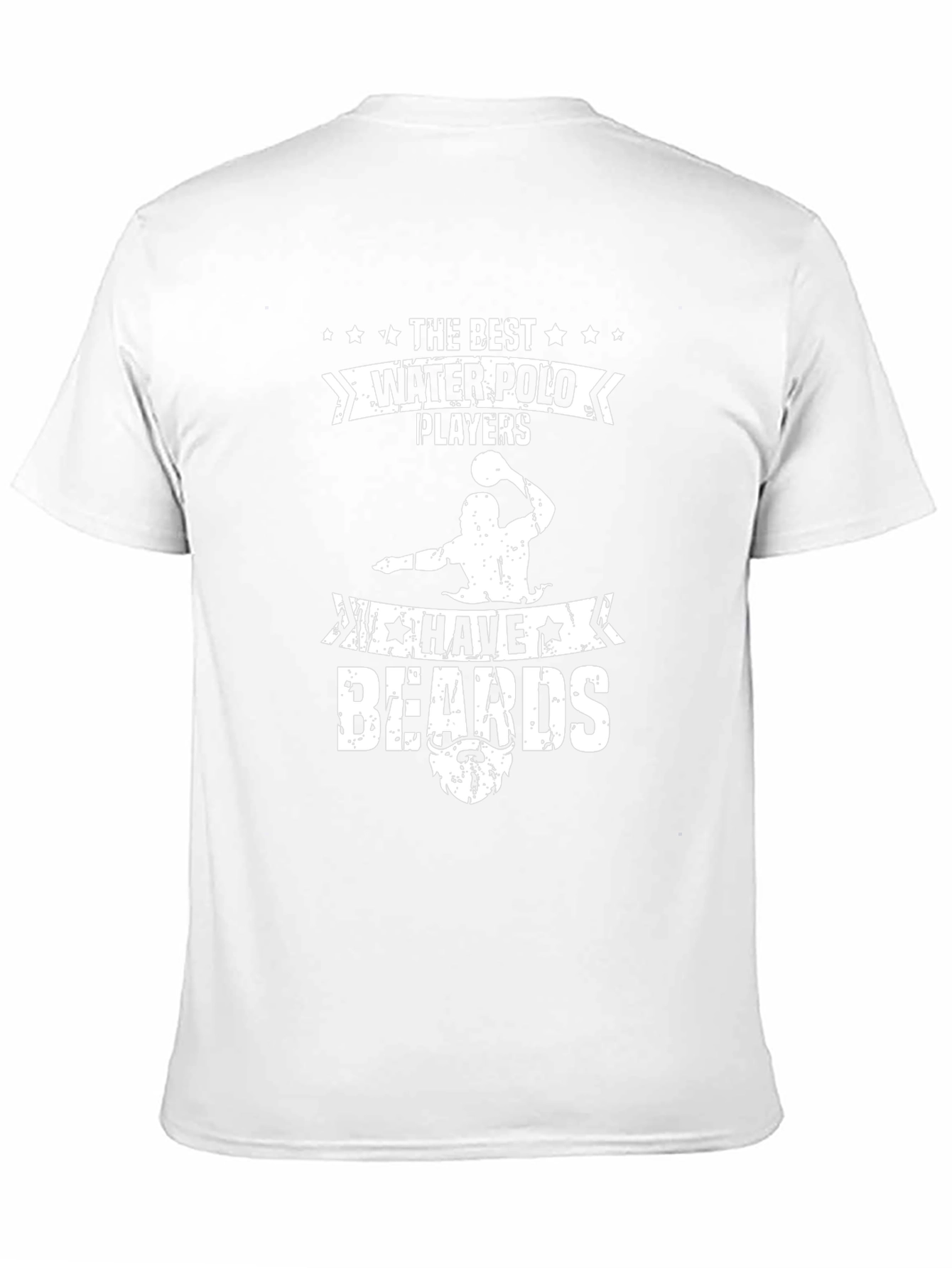 Water Polo Players with Beards Black T-Shirt