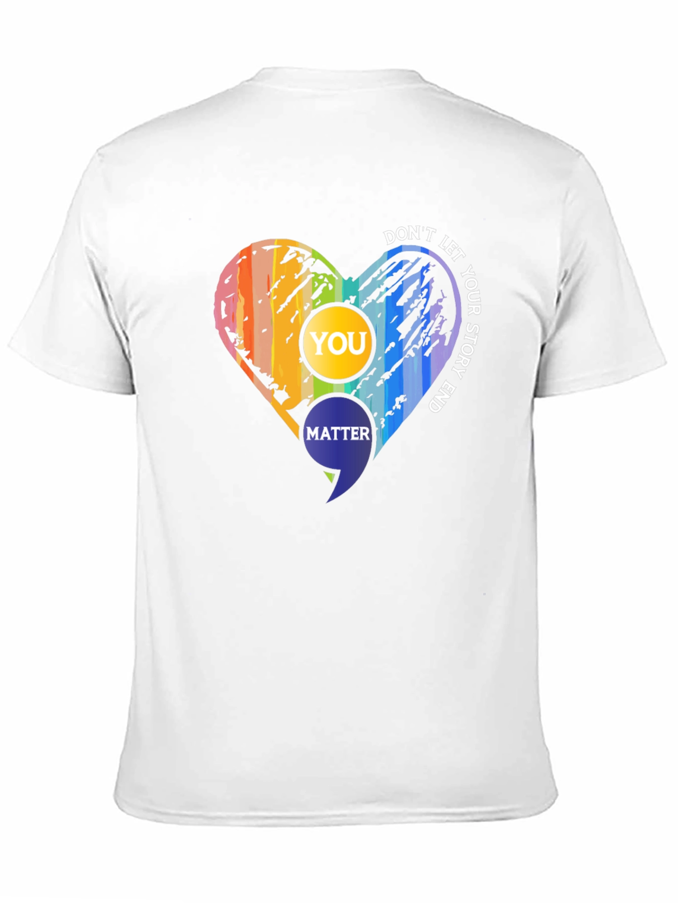 Inspirational Semicolon Heart Graphic Tee