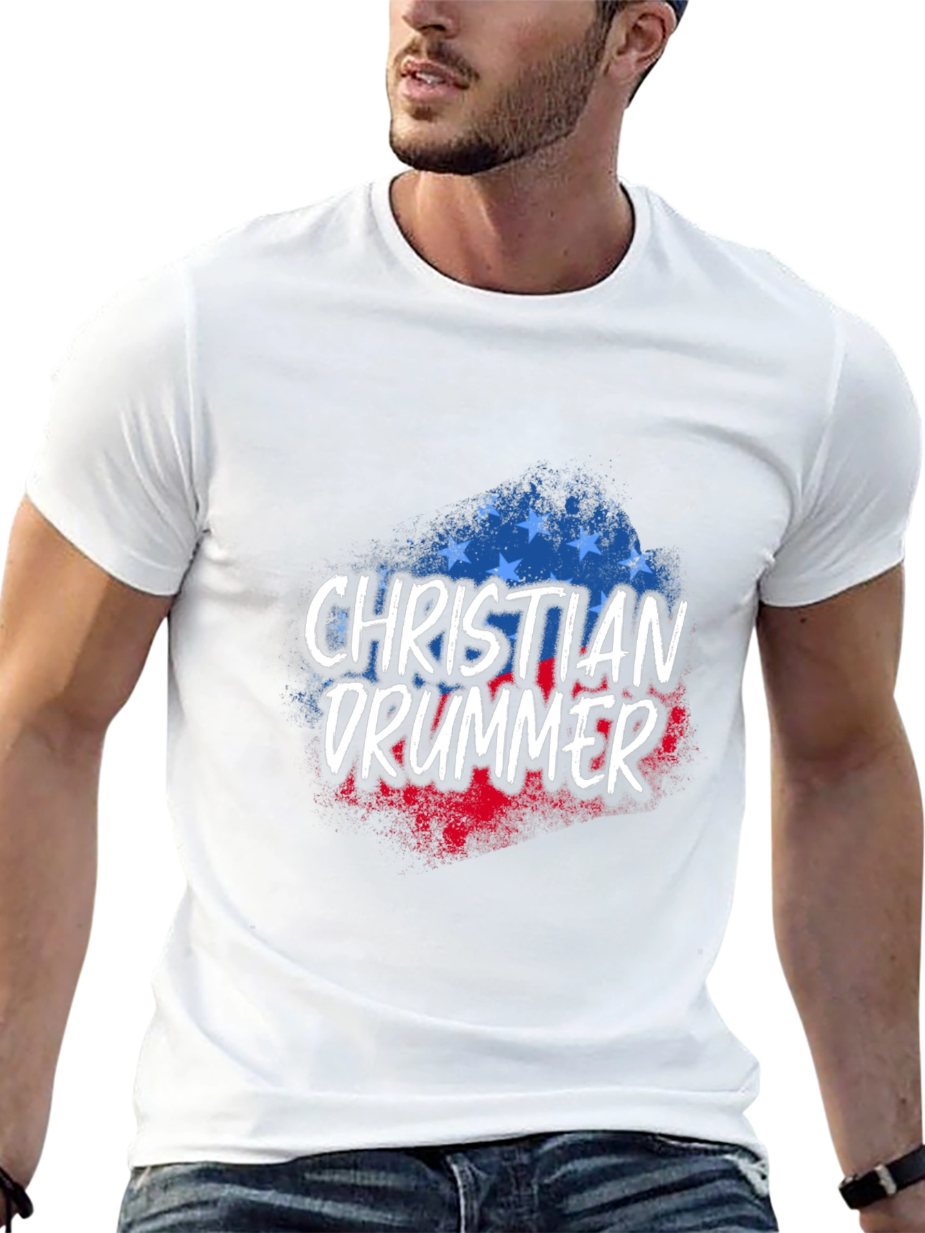 Christian Drummer Patriotic T-Shirt