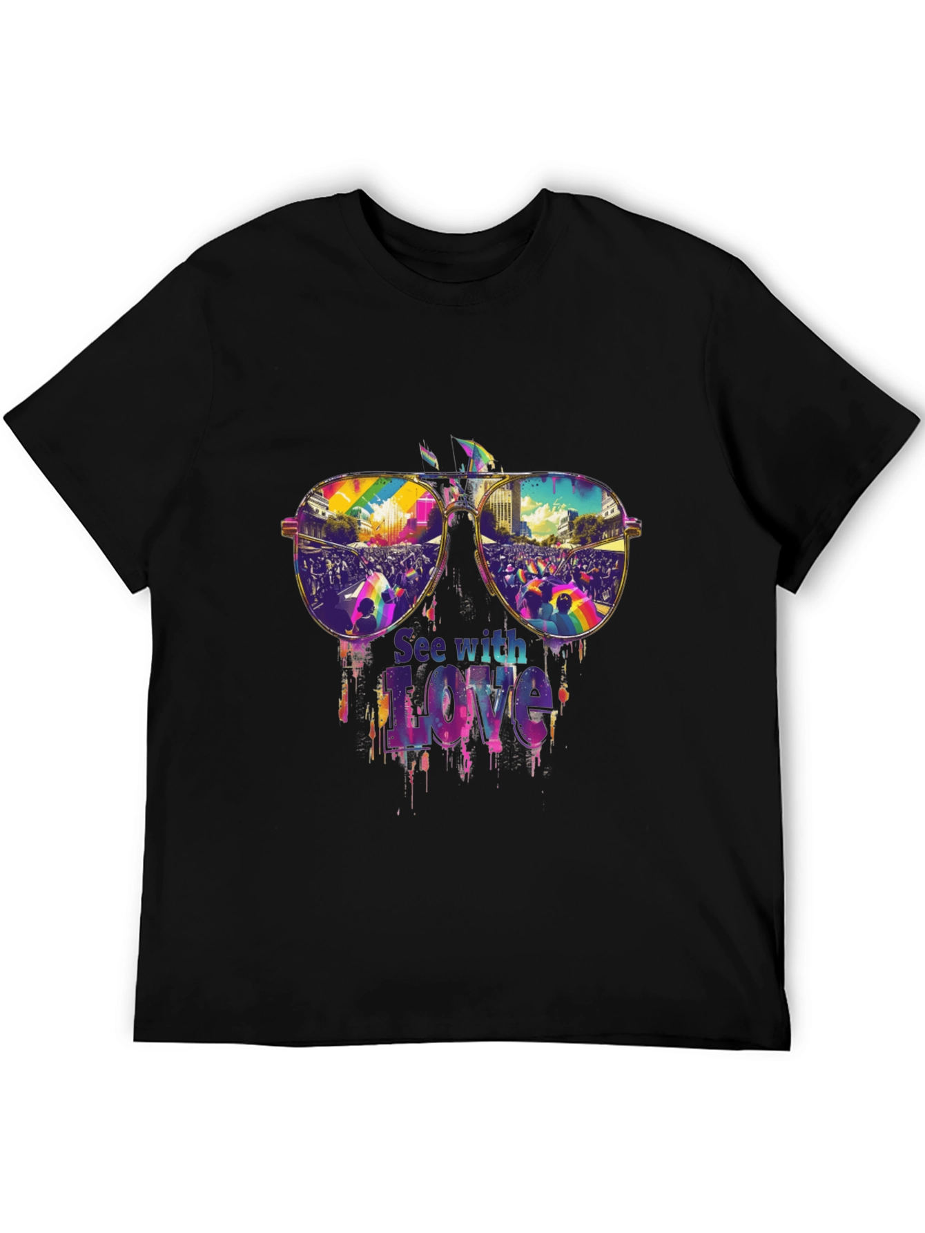See with Love Pride T-Shirt - Vivid Graphic Tee