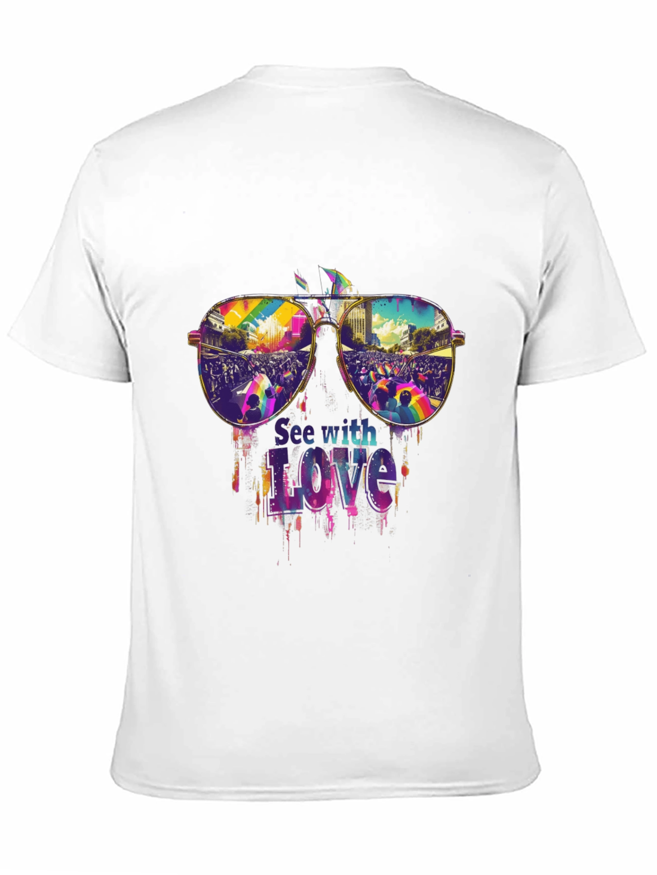 See with Love Pride T-Shirt - Vivid Graphic Tee