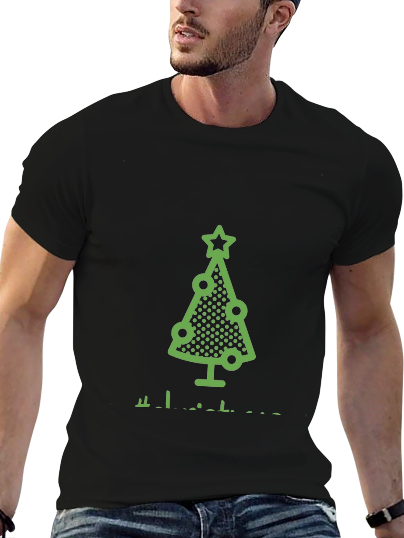 Festive Christmas Tree Graphic Tee - Holiday Style