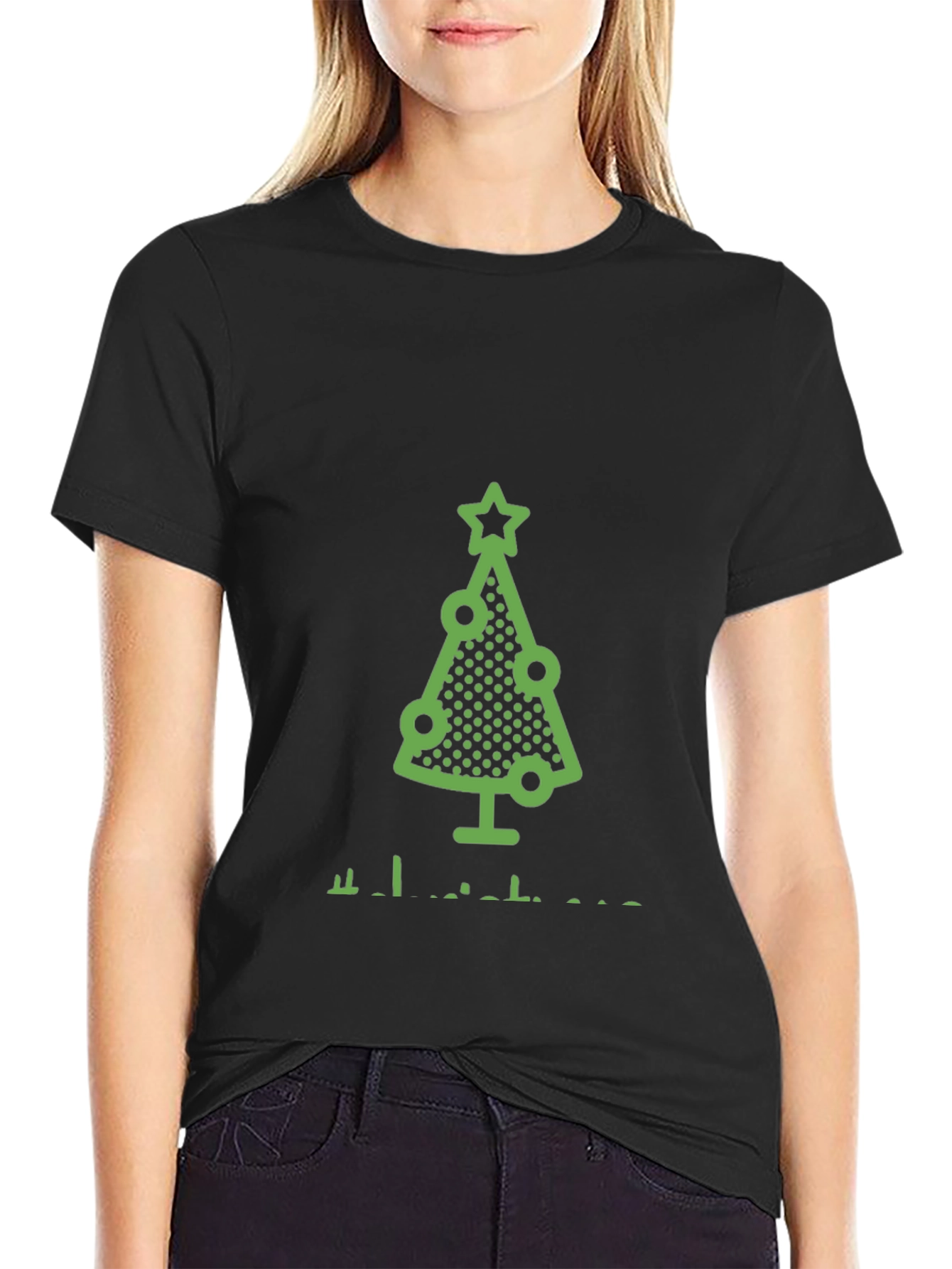 Festive Christmas Tree Graphic Tee - Holiday Style
