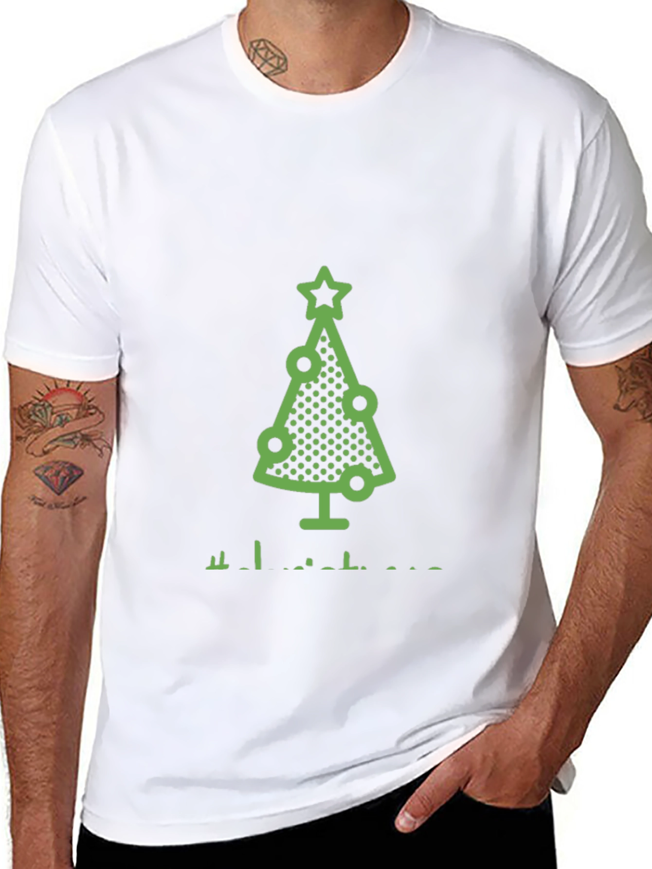 Festive Christmas Tree Graphic Tee - Holiday Style
