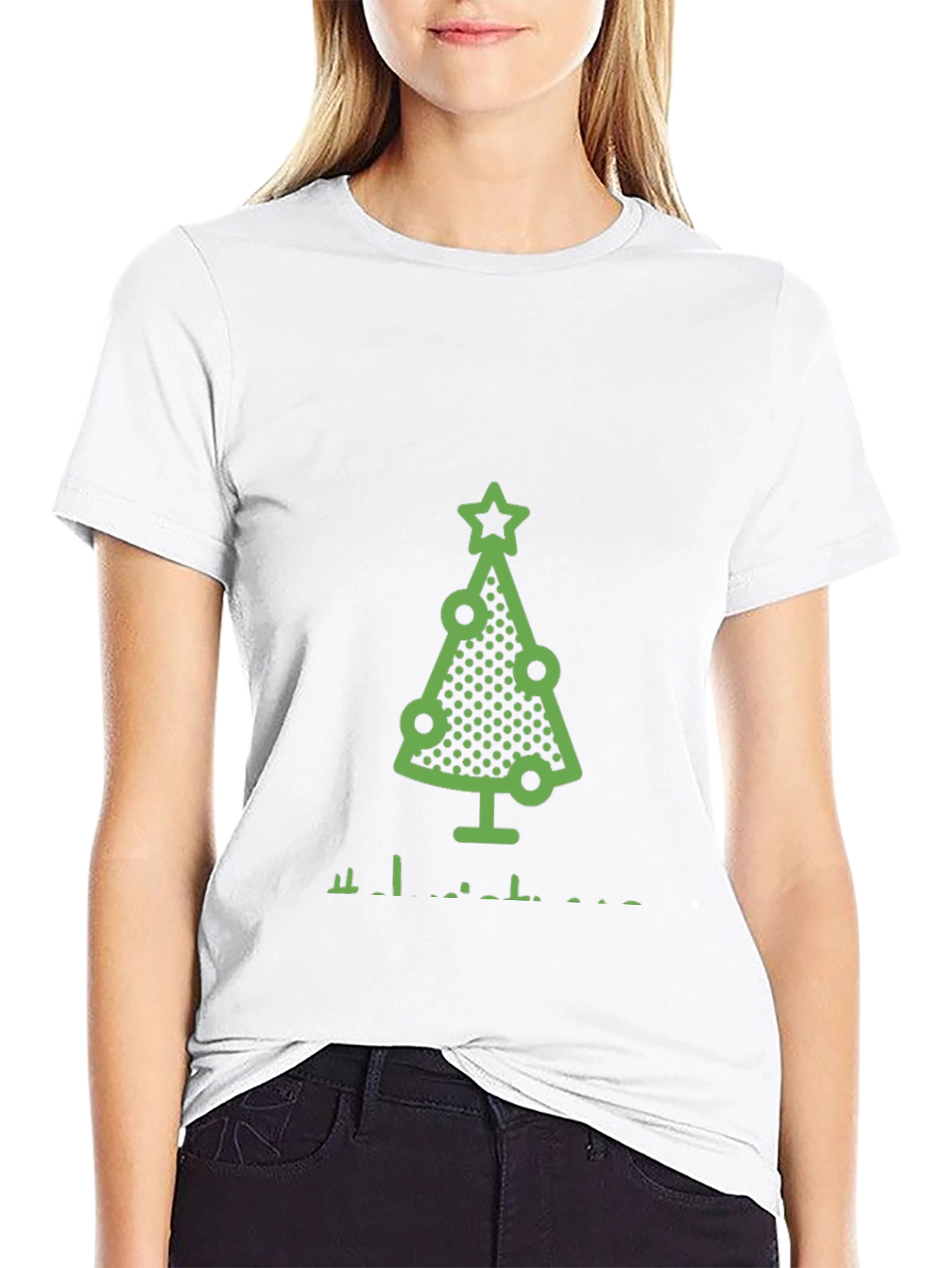 Festive Christmas Tree Graphic Tee - Holiday Style