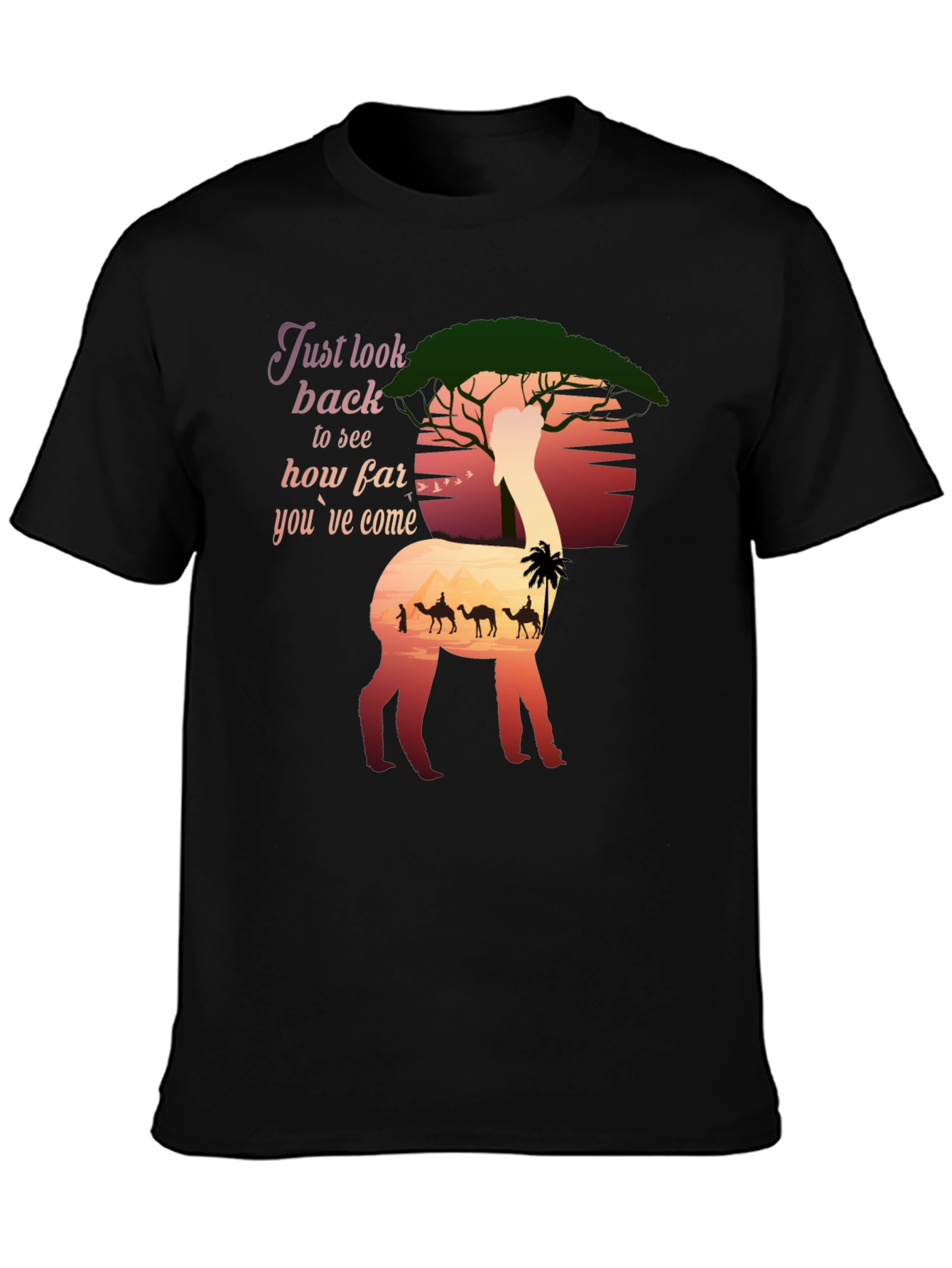 Alpaca Sunset T-Shirt - Desert Caravan Graphic Tee