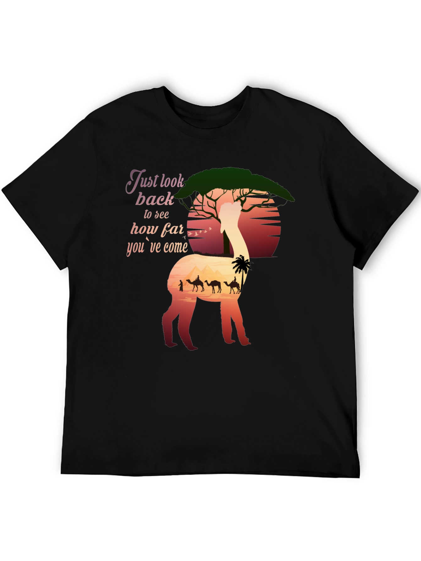 Alpaca Sunset T-Shirt - Desert Caravan Graphic Tee