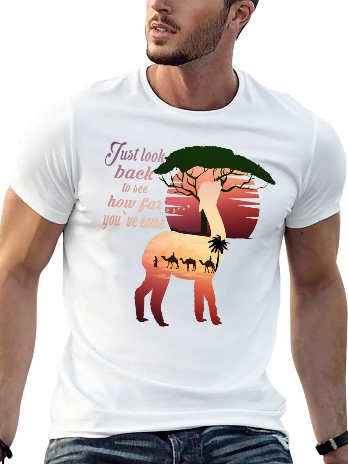 Alpaca Sunset T-Shirt - Desert Caravan Graphic Tee