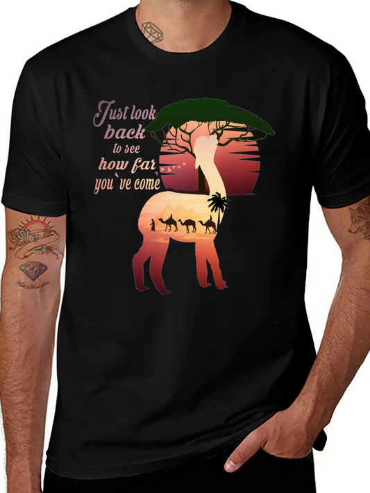 Alpaca Sunset T-Shirt - Desert Caravan Graphic Tee