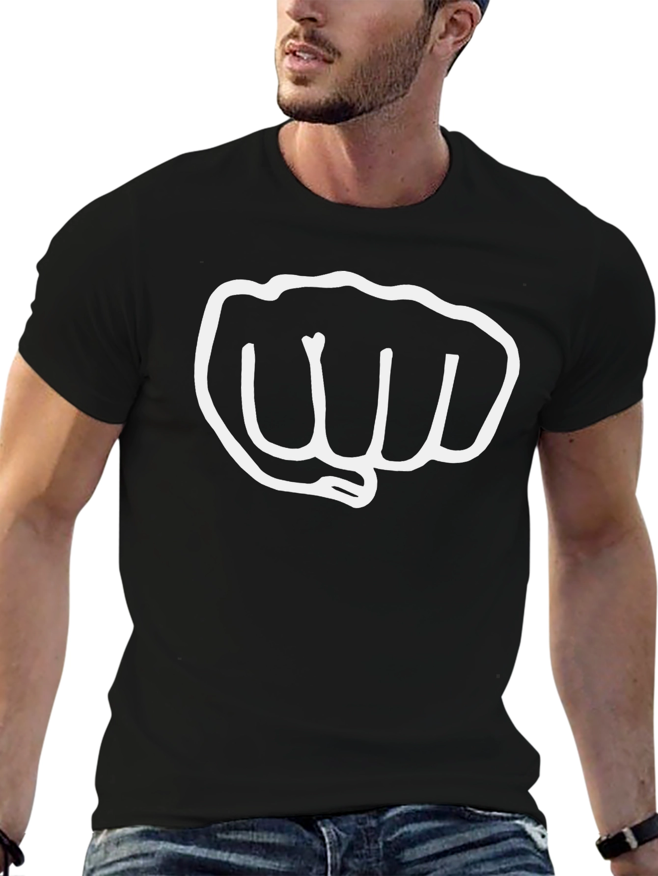 Fist Graphic Black T-Shirt - Bold Style