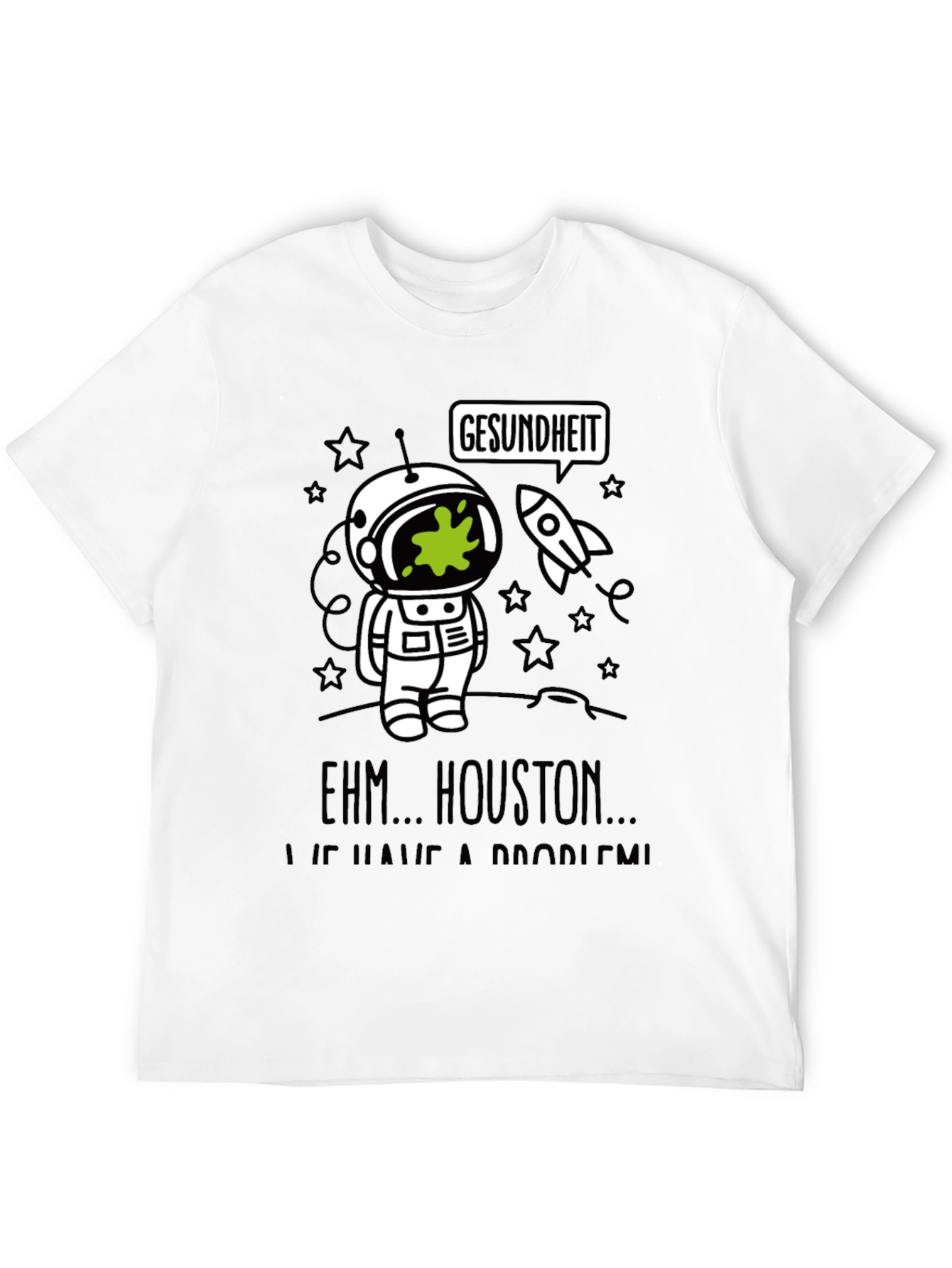 Gesundheit Astronaut Graphic Tee - Funny Space T-Shirt