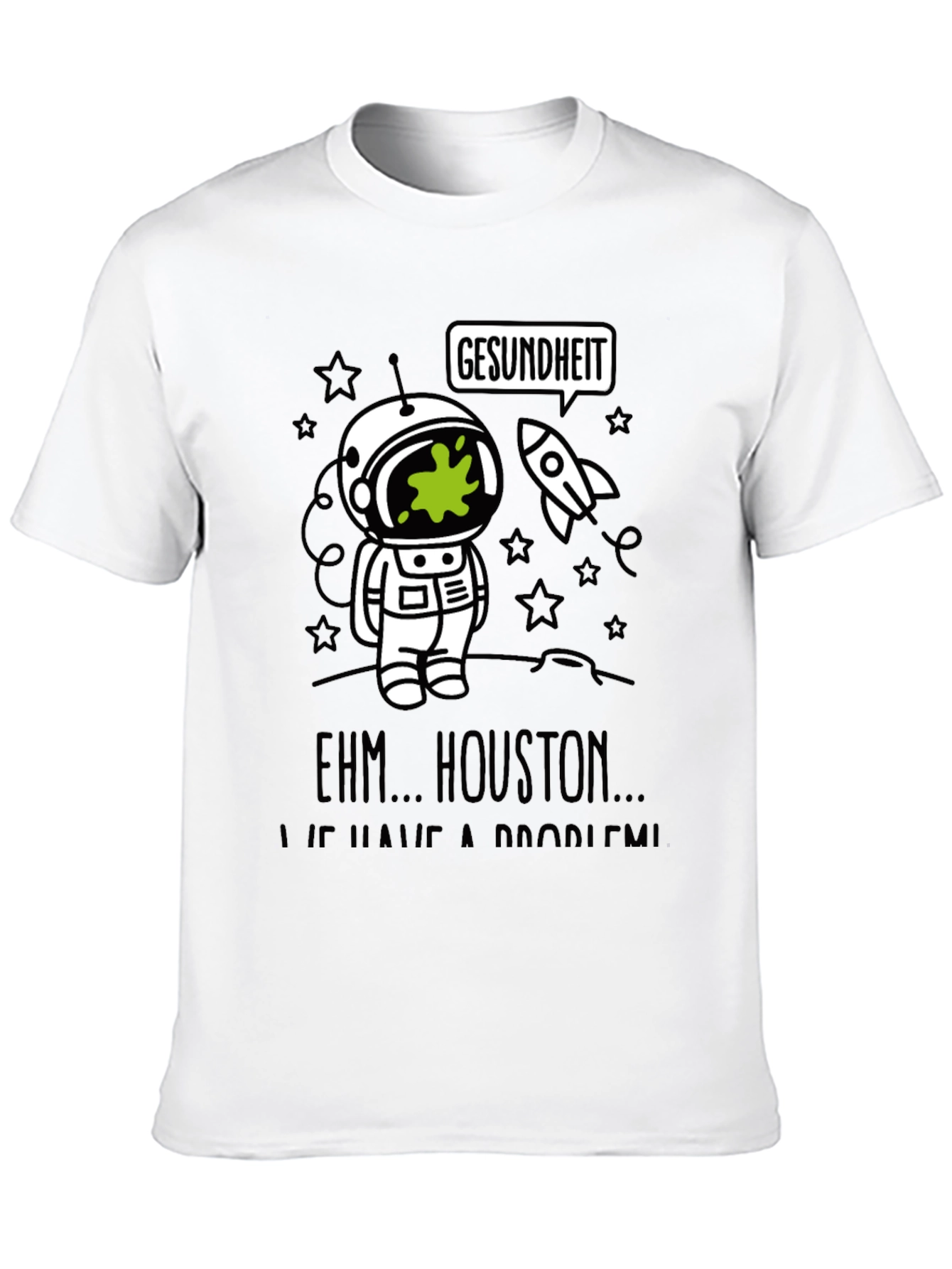 Gesundheit Astronaut Graphic Tee - Funny Space T-Shirt