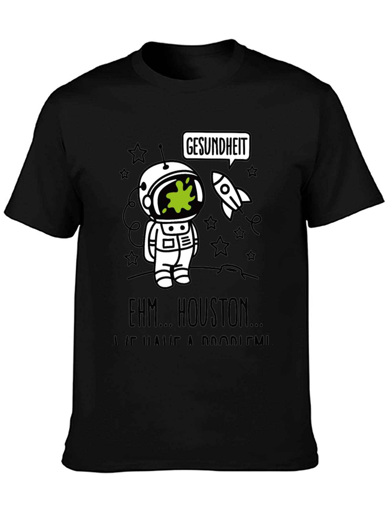 Gesundheit Astronaut Graphic Tee - Funny Space T-Shirt