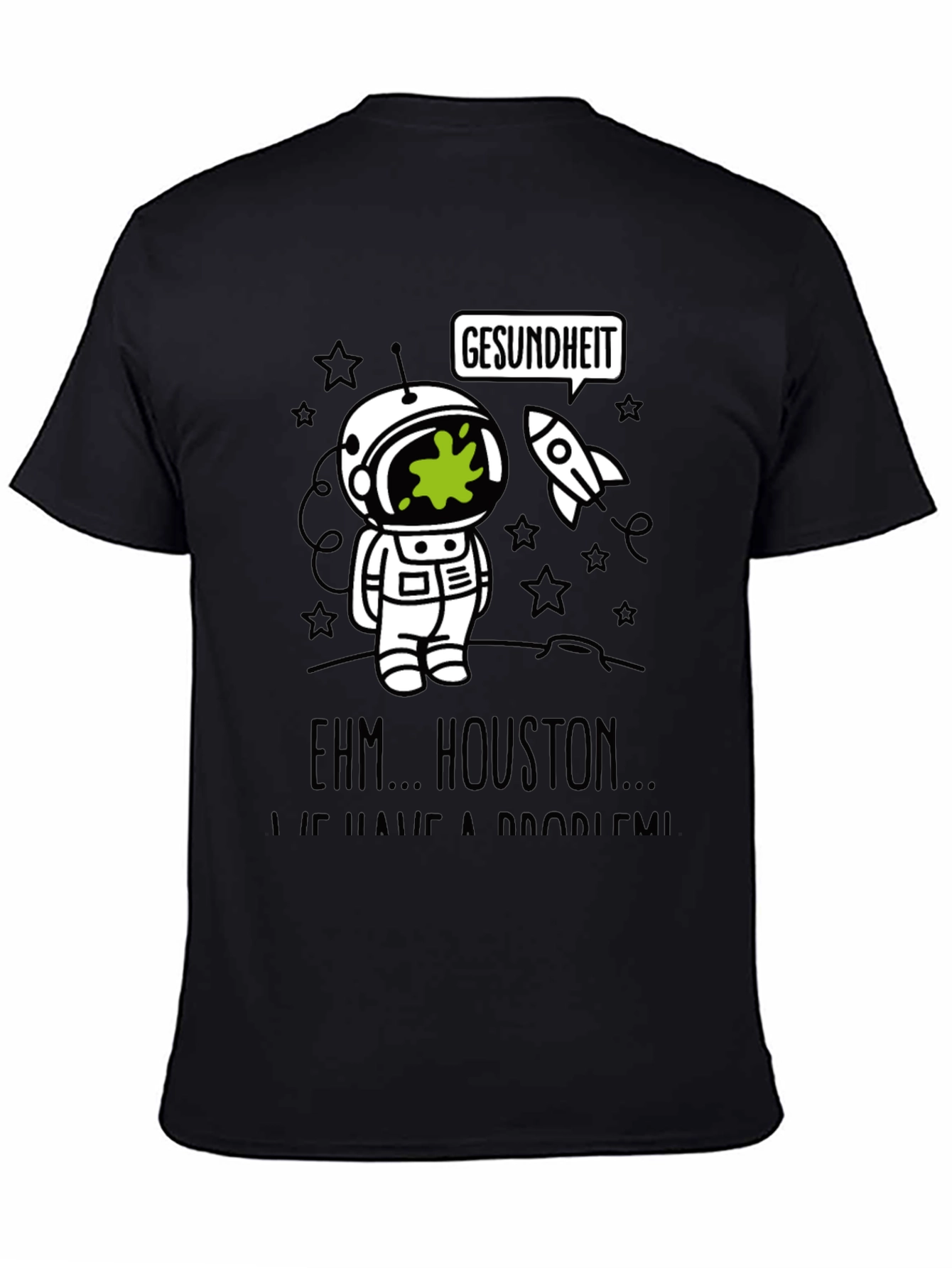 Gesundheit Astronaut Graphic Tee - Funny Space T-Shirt
