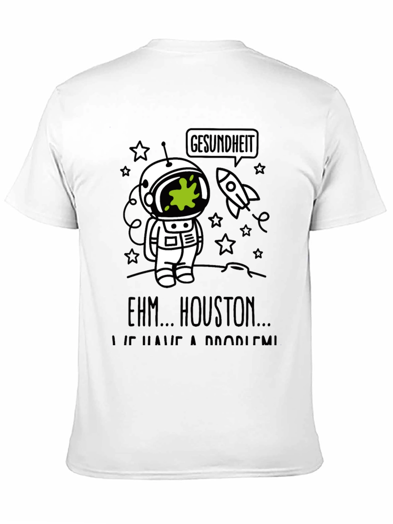 Gesundheit Astronaut Graphic Tee - Funny Space T-Shirt