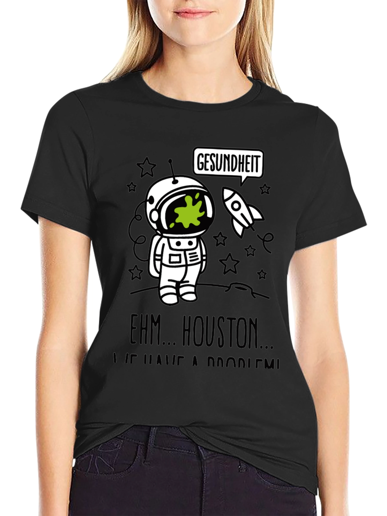 Gesundheit Astronaut Graphic Tee - Funny Space T-Shirt